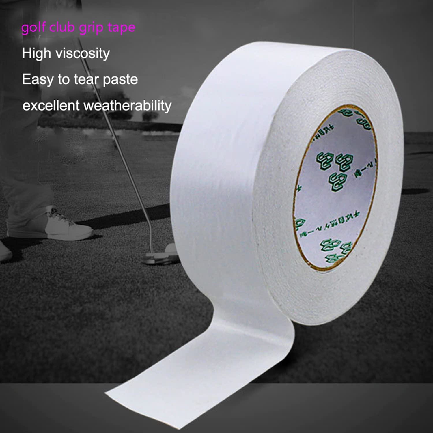 Cinta de agarre de golf de doble cara de 2 pulgadas x 27 yardas, rollo de cinta de agarre para palos de golf de madera y hierro, kits de agarre de golf para regripping palos de golf, fácil de