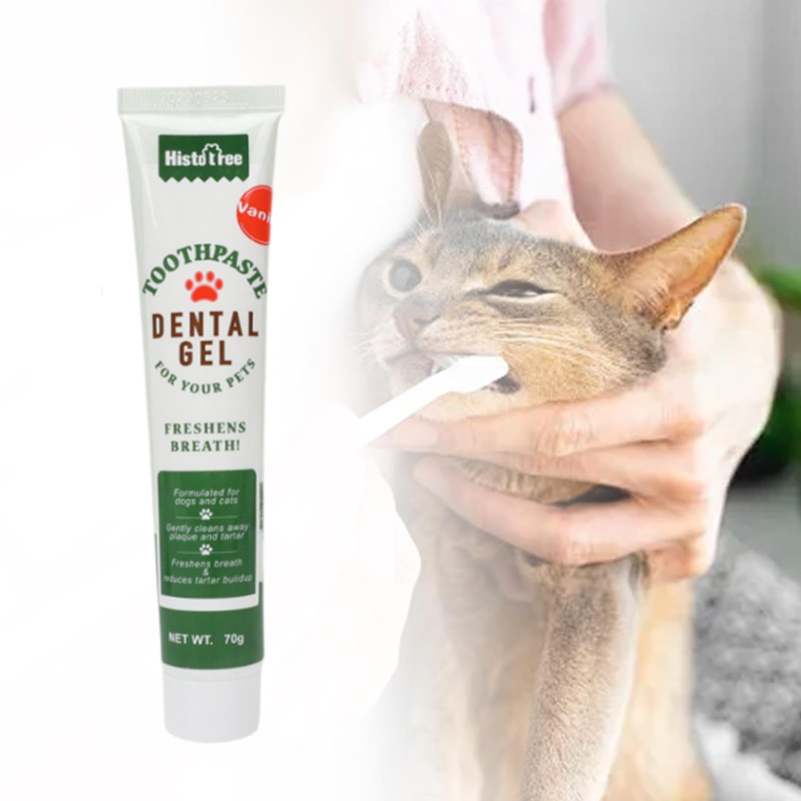 Qianly Pasta de Dientes para Perros Y Gatos, Cuidado Esencial, Vainilla