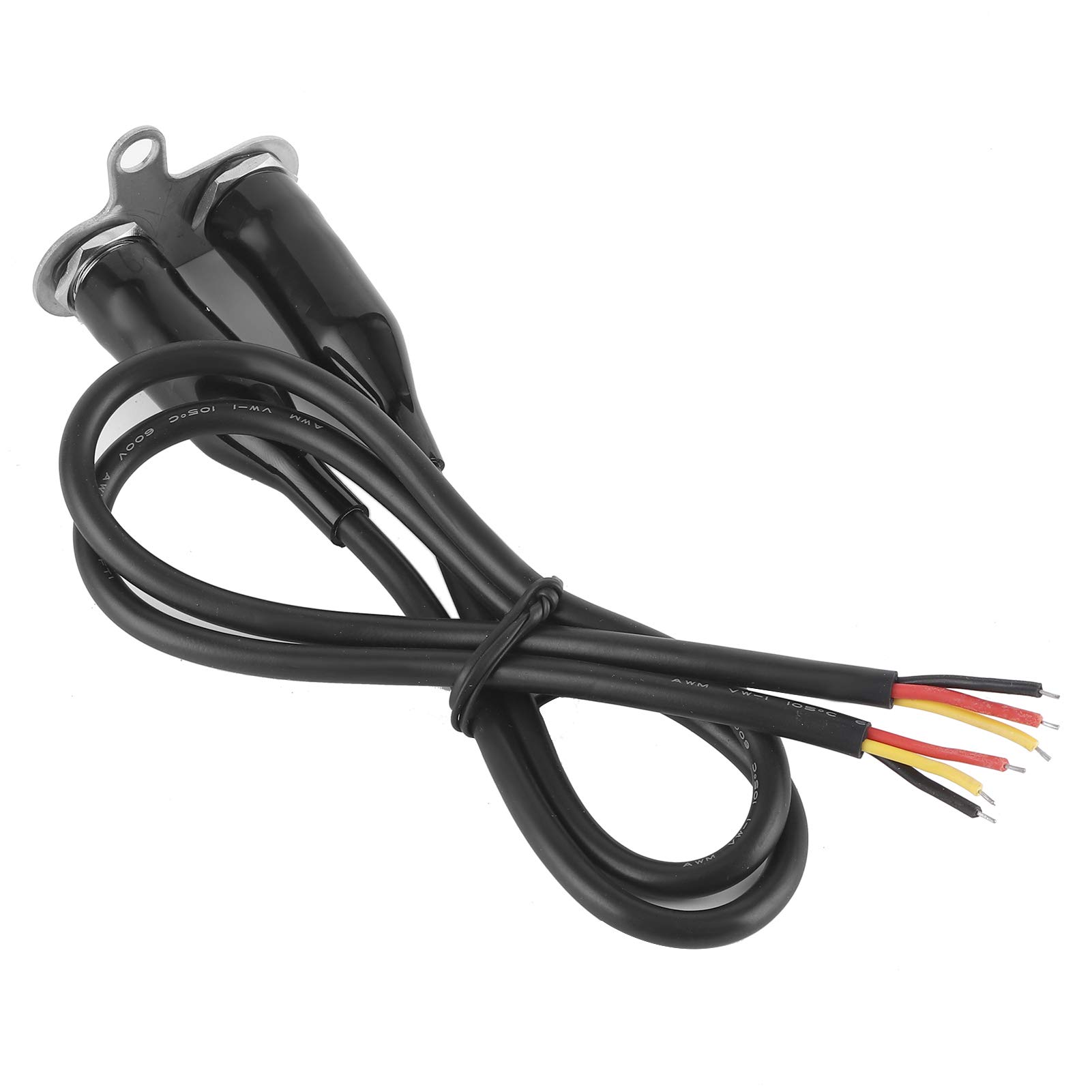 Interruttore del manubrio del motociclo 12V, interruttore del manubrio del motociclo dell'acciaio inossidabile Pulsante di controllo della staffa di modifica del LED(2 pulsanti)
