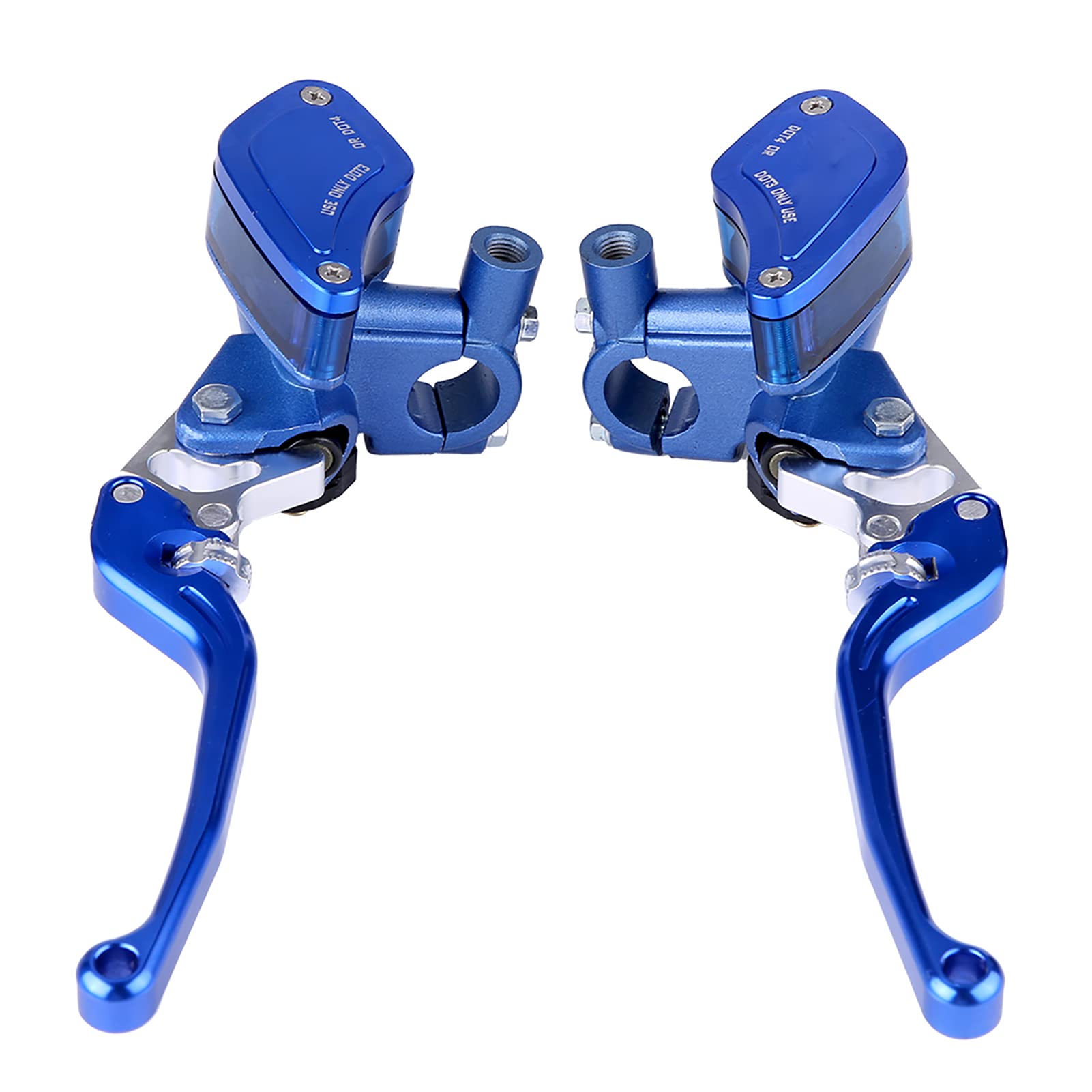 Coppia di leve regolabili CNC da 22 mm per pompa freno idraulica e cilindro maestro frizione, per ricambi moto (blu)