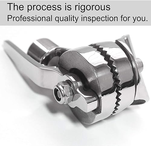 Miniatura 3 de ZOMCHAIN Soportes de antena VHF marinos, montaje de trinquete, montaje de base ajustable de acero inoxidable 316 para barco (antena de abrazadera)