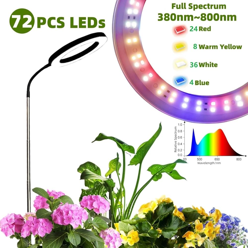 Amazon.co.jp: Rhinozix 160mm フルスペクトル 72LED 調光可能な植物