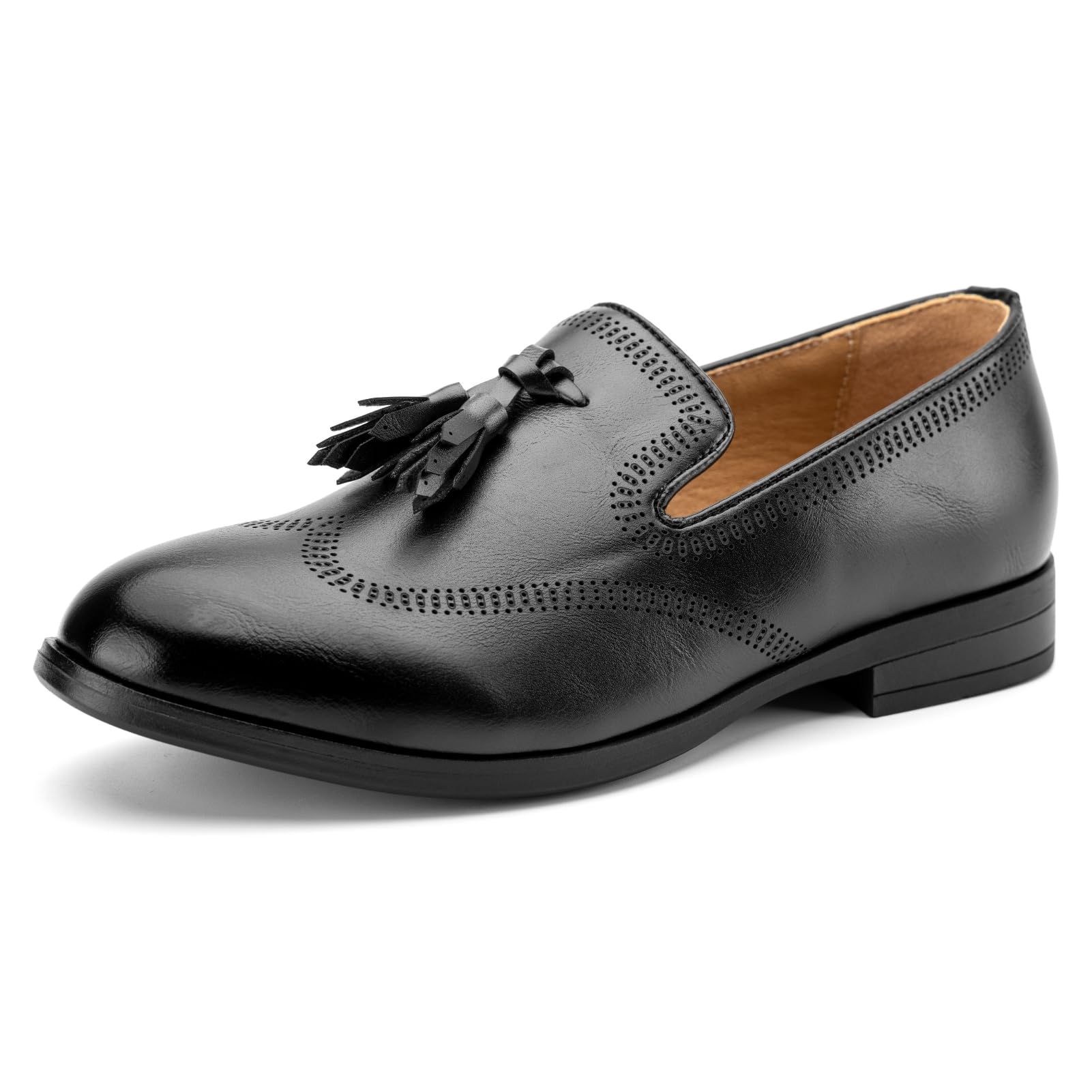 JITAI Boys Dress Leather Loafers - Slip-On Tuxedo Shoes for Formal Events, Prom, Luxury Moccasins, and Casual Wear
