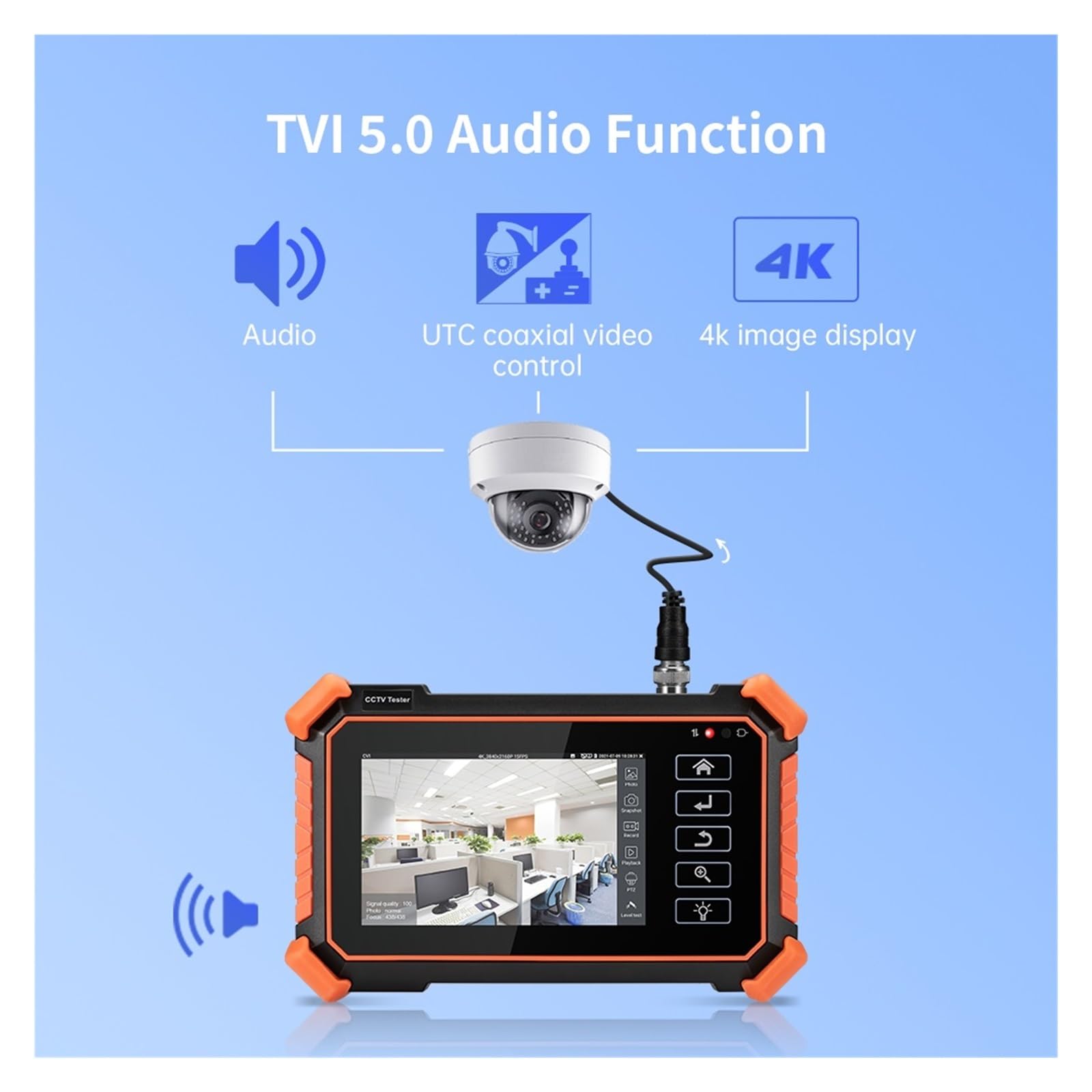 4-calowy Tester Telewizji Przemysłowej IPC-1910 Plus Tester Kamer IP CCTV 8MP CVI TVI AHD Analogowy POE Cyfrowy Kabel Tracer Narzędzia Sieciowe