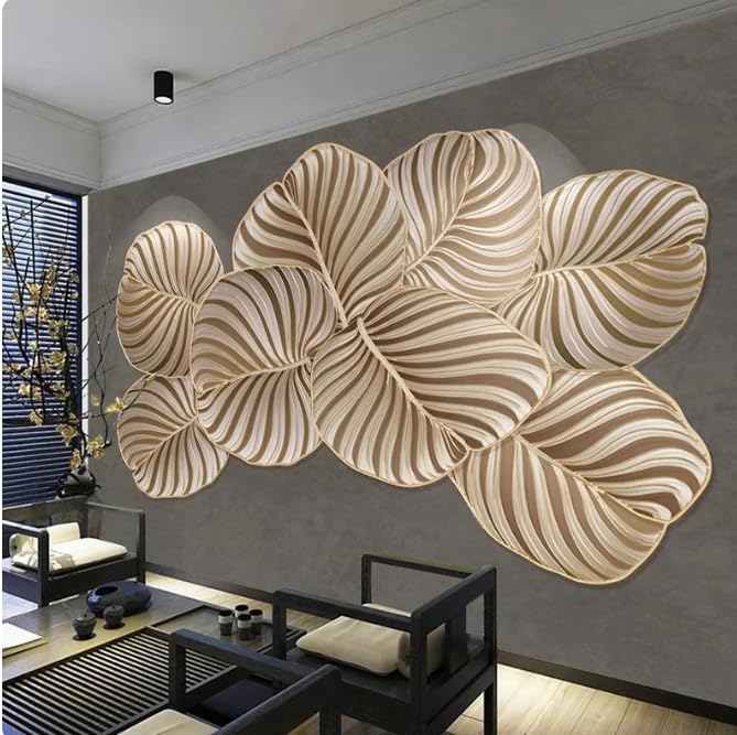 Papier peint 3D pour fond de canapé et décoration d'intérieur chaleureuse du salon