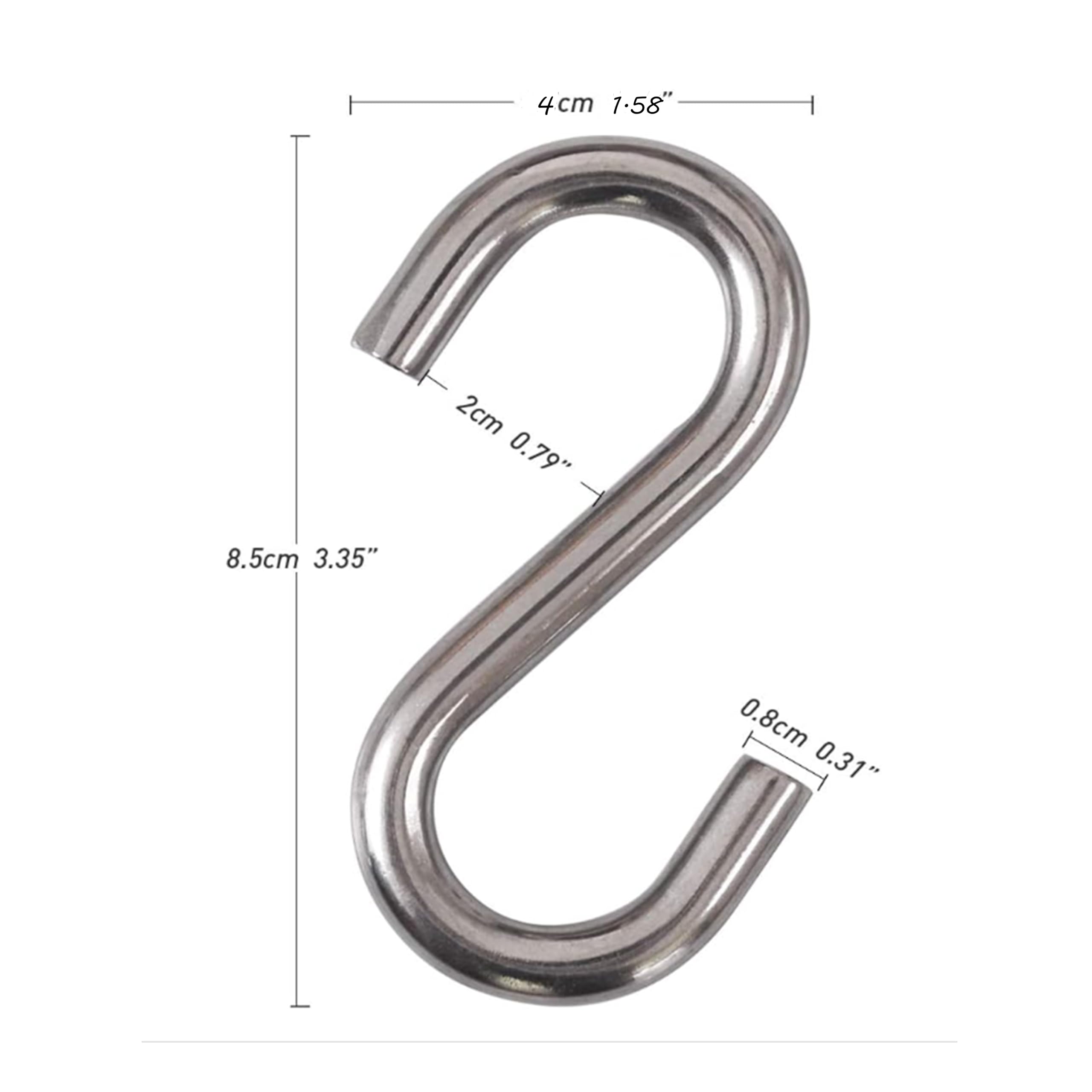Heavy Duty S Hooks - Hang Hammocks, Plants & More -5 Heavy Duty S Hooks - Hang Hammocks, Plants & More -5
