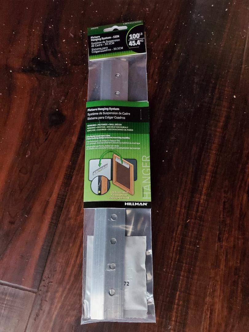 Hillman 122375 Picture Hanging System 12inch (100lb/45.4kg) for