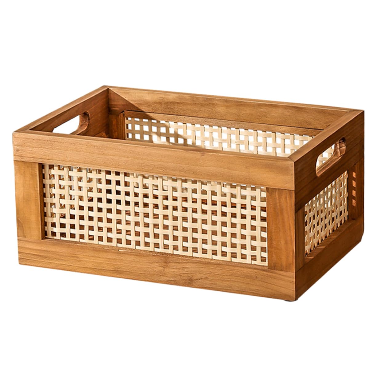 Panier tressé bambou rotin grand format pour ranger le désordre