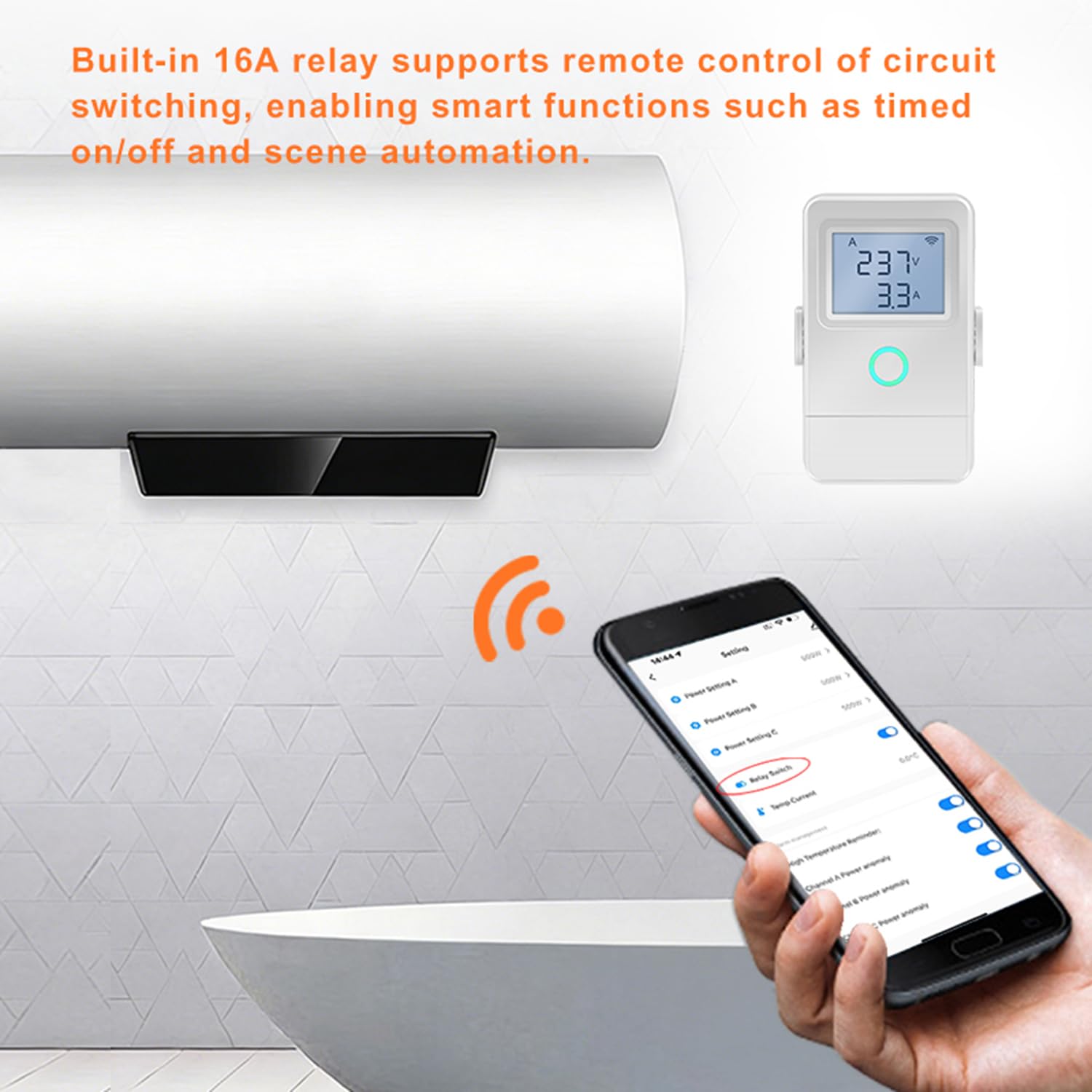 Intelligenter Stromzähler WLAN: 3 Phasig Energie Messgerät, Echtzeit Energieverbrauchsmessung mit LCD-Display, App-Steuerung, Energiekosten senken, für Haushalt, Gewerbe und Balkonkraftwerk