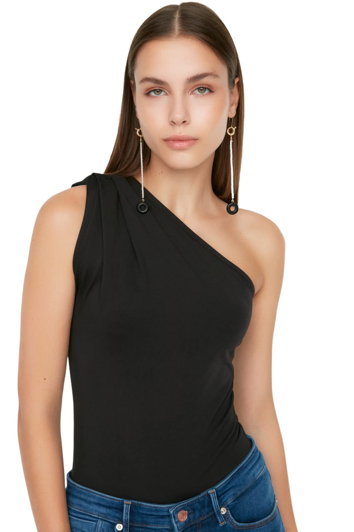 Trendyol FeMan Plain Thin Knit Bodysuit