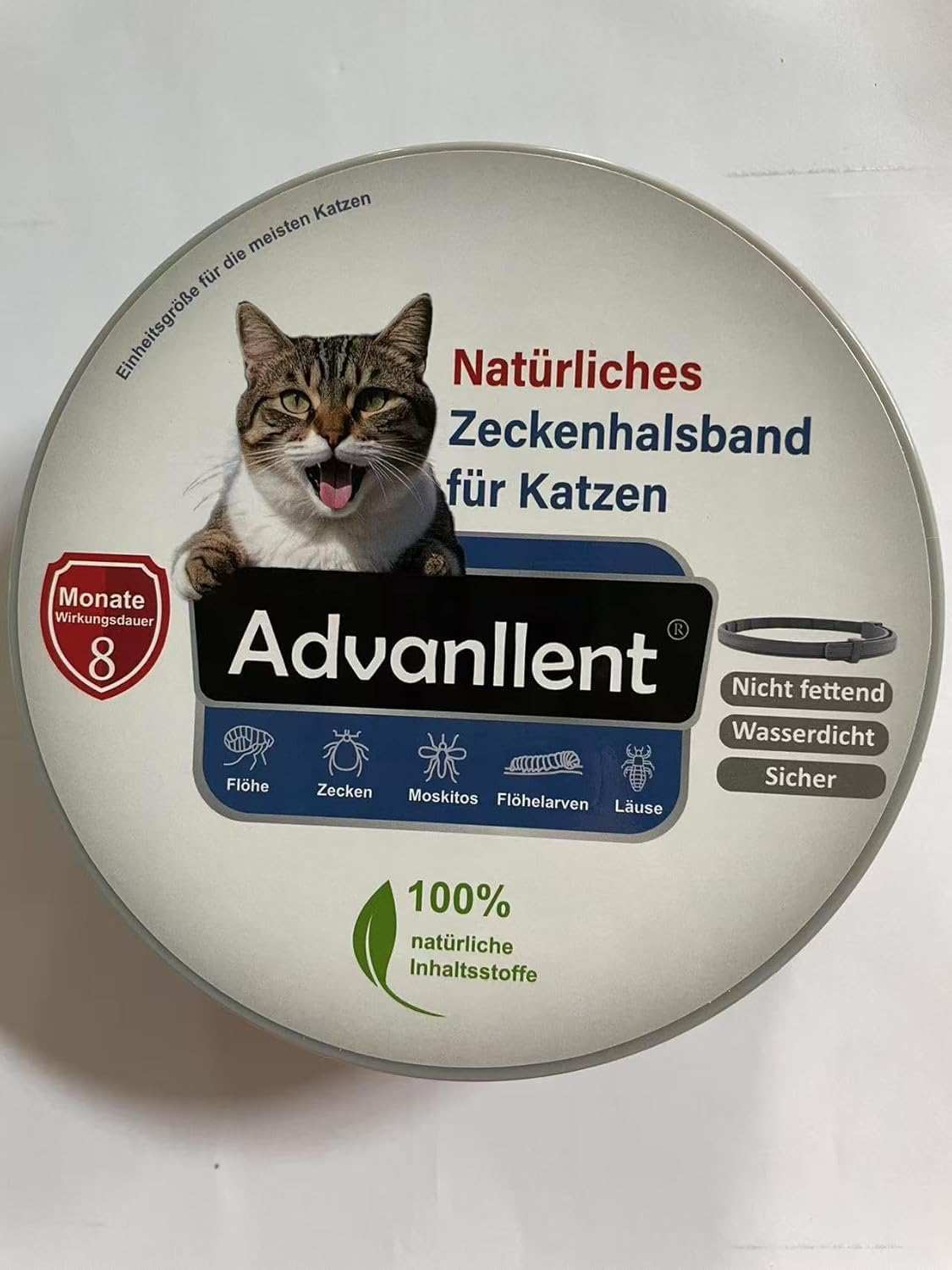 Zeckenhalsband für Katzen, Flohhalsband Katze, Floh und Zeckenhalsband für Katzen ab 12 Wochen, Zeckenschutz Flohschutz Halsband