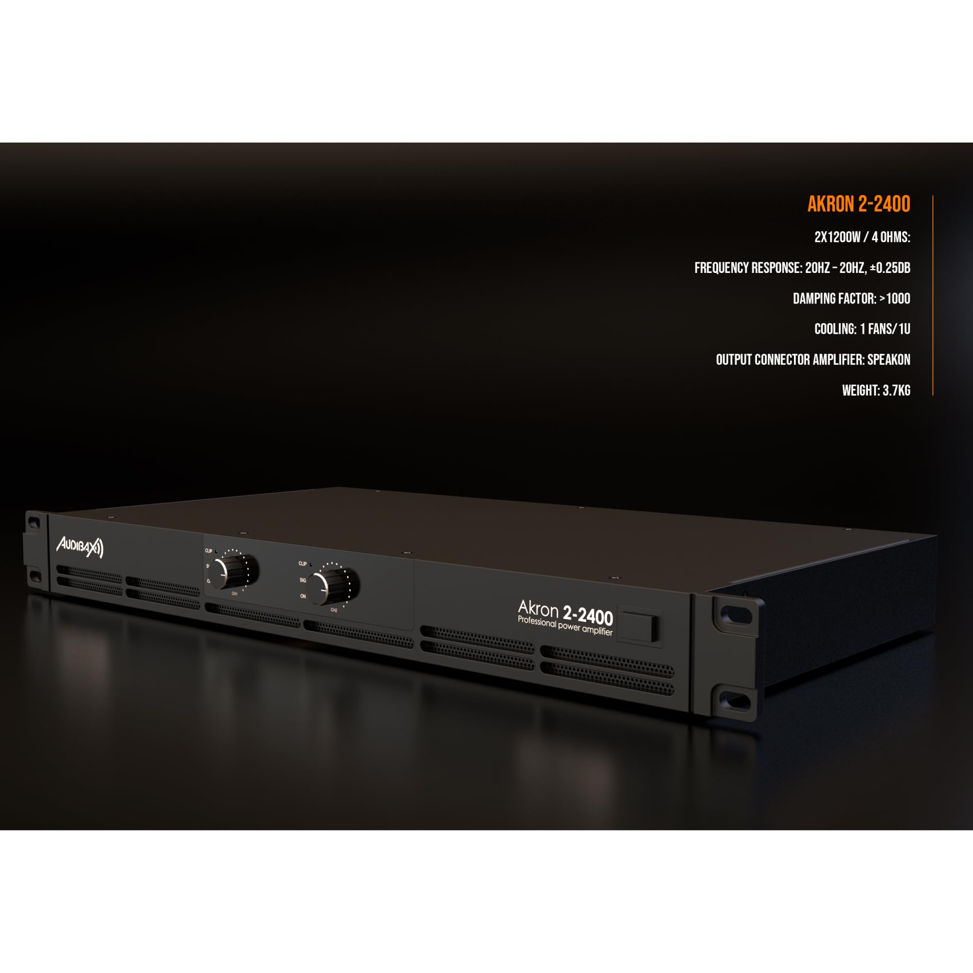 Audibax Akron 2-2400 Amplificador de Potencia Digital