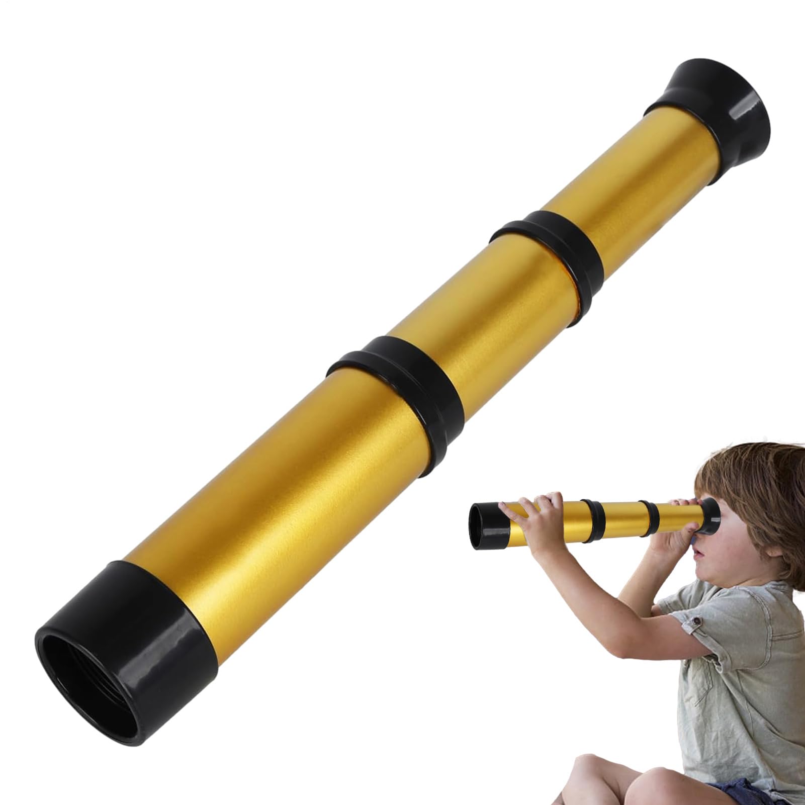 Telescope Toy -Handheld Mini Telescope, Waterproof Pocket Mini Telescop Monocular, Spyglass Pirate Monocular Retractable Telescop Toy Kids Handheld 2-12 Years Watching Games Travel Hi