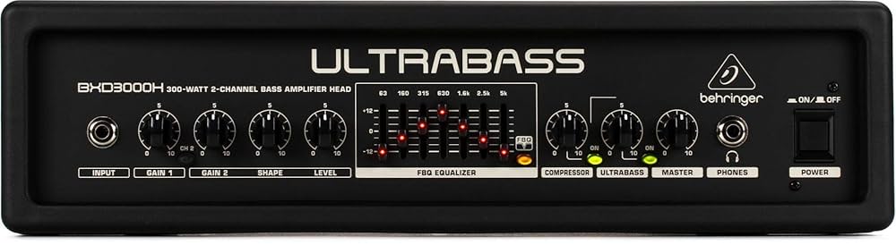 BEHRINGER ULTRABASS BX3000T 300Wベースアンプ Behringer BX3000T 300w Bass Amp Head with Ultrabass | Reverb