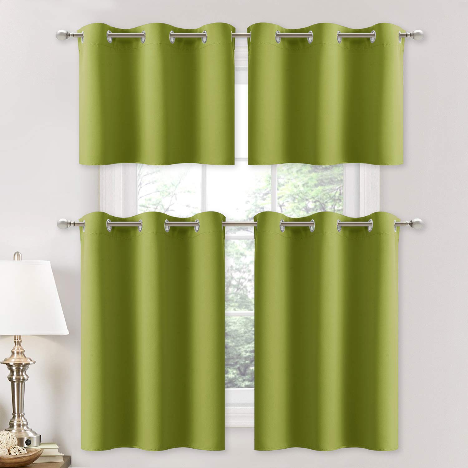 NICETOWN Fresh Green Window Valance Curtains - Image 2