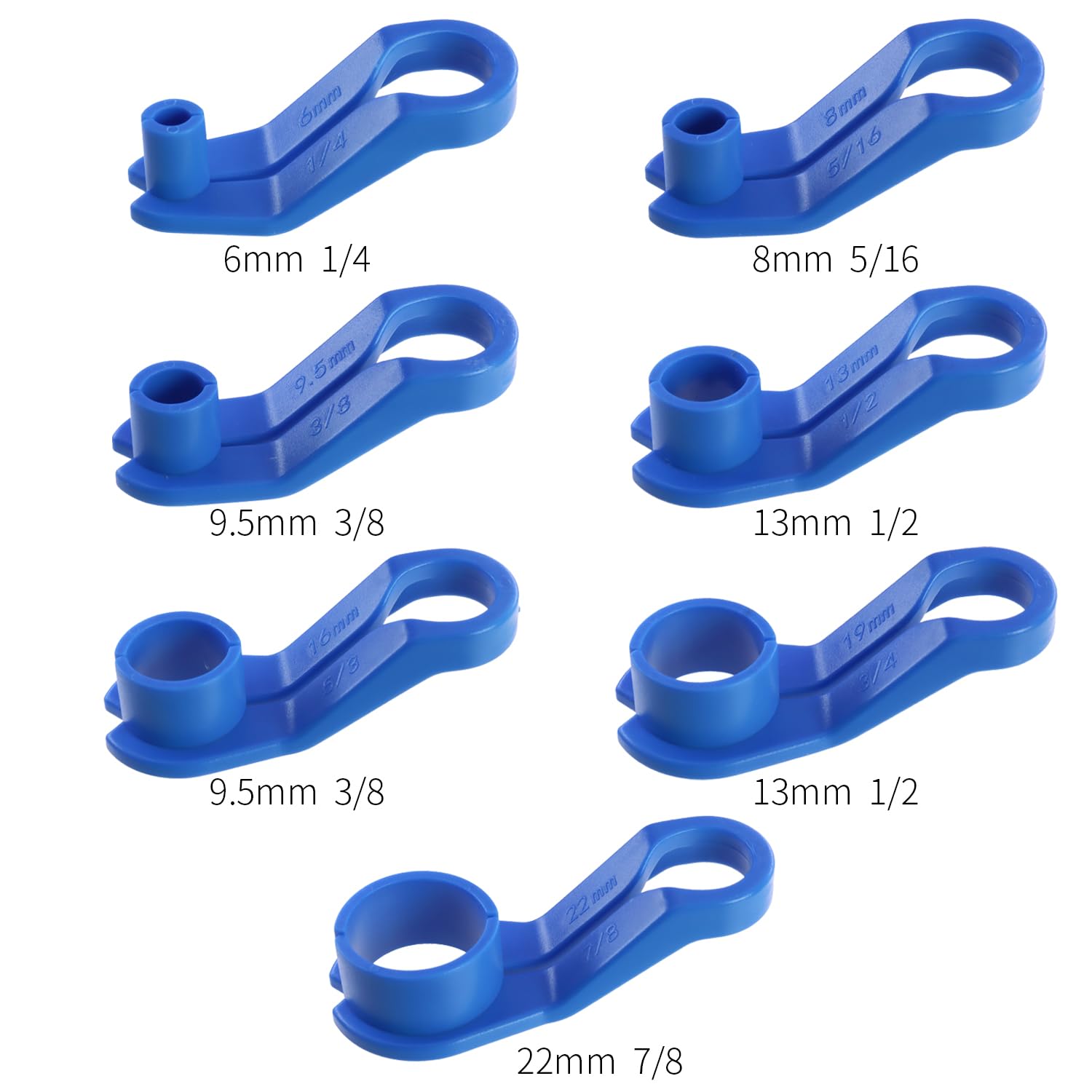 EDOBLUE 7 PCS Fuel Line Disconnect Tool 1/4 5/16 3/8 1/2 5/8 3/4 7/8 Inch Transmission Oil Cooler Line Quick Disconnect Kit for Most Ford/GM/Chrysler/Mazda AC Fuel Line Disconnect Tool Kits