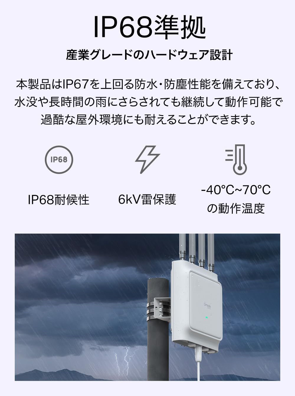 Omada EAP668-Outdoor HD AX3600 Outdoor Wi-Fi 6 Accesspoint