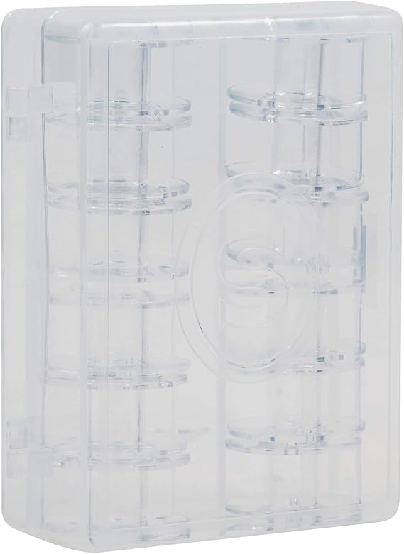 SINGER Class 15J Transparent Bobbins with Storage Case, 12 Count