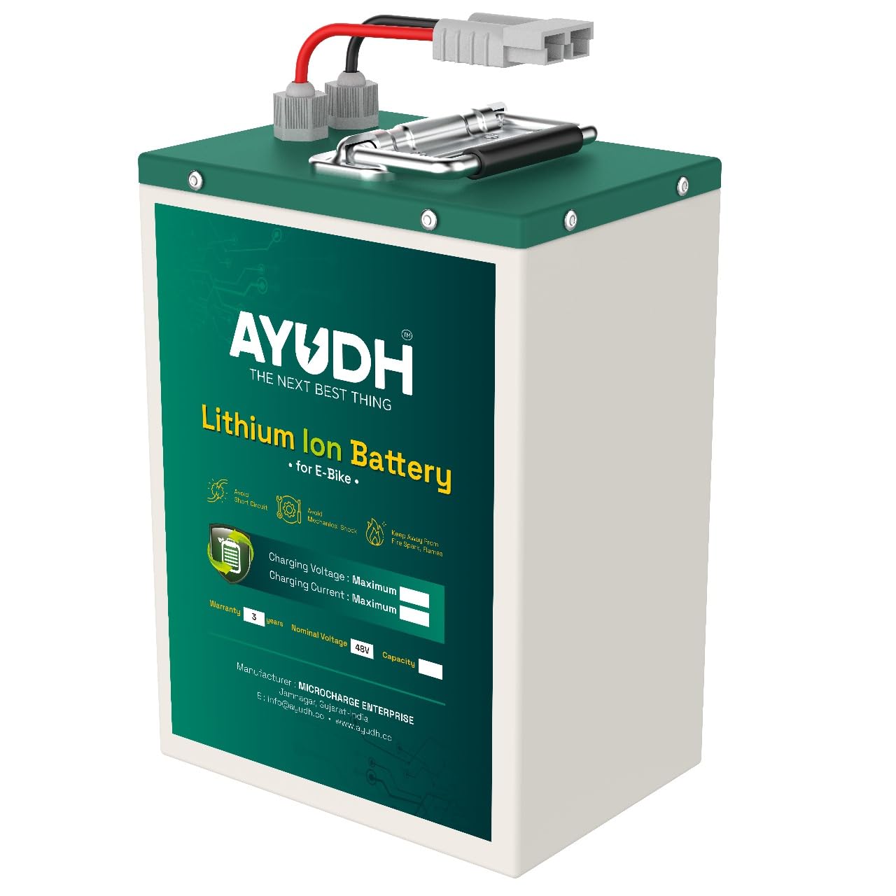 Ayudh 60V 23.5 AH Lithium Ion Battery for Electric Two Wheelers | 60V 23.5 AH EV 2-Wheeler Battery | 60V 23.5 AH Lithium Battery for Electric Scooter WITH CHARGER