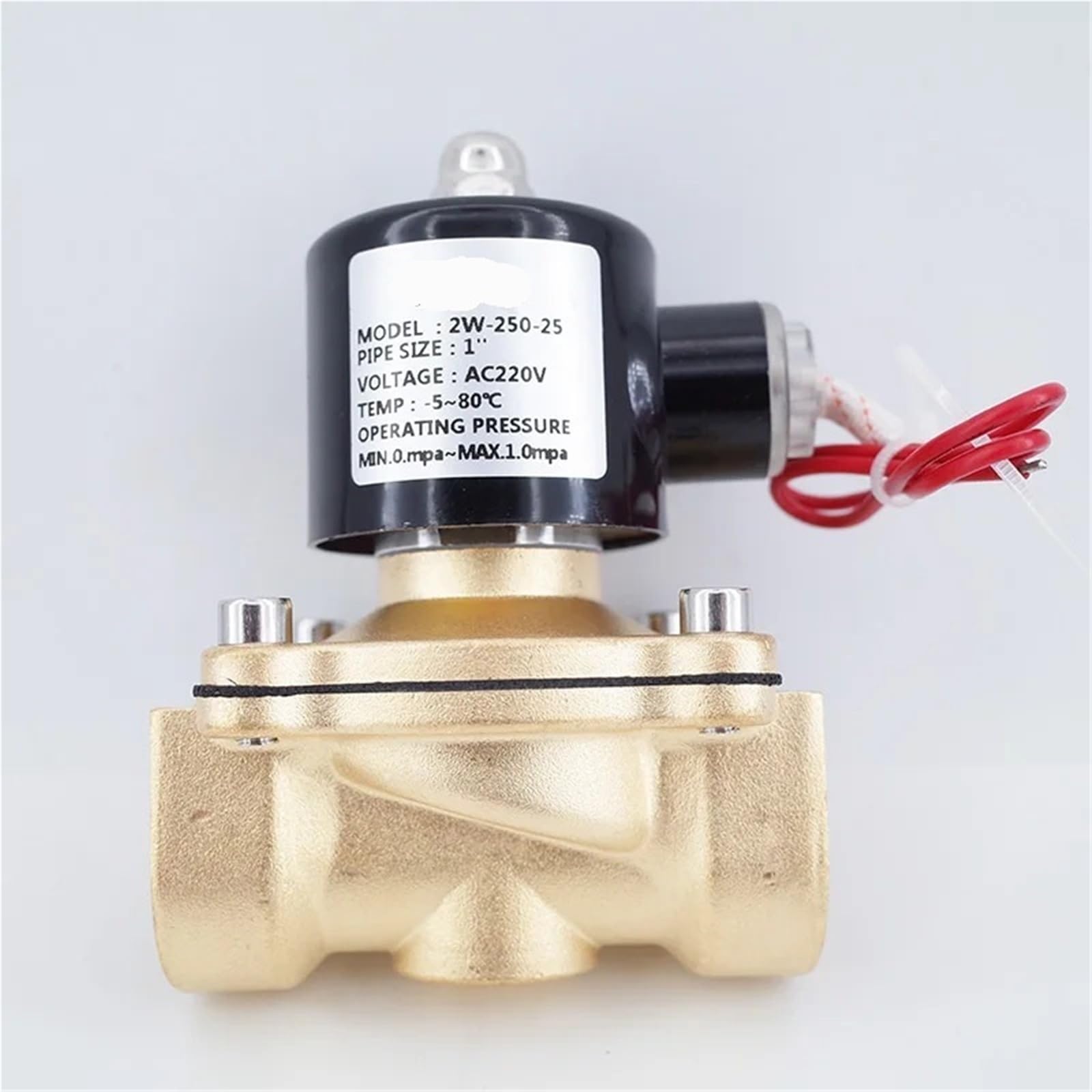 Électrovanne normalement fermée en cuivre 3/4" étanche et réactive