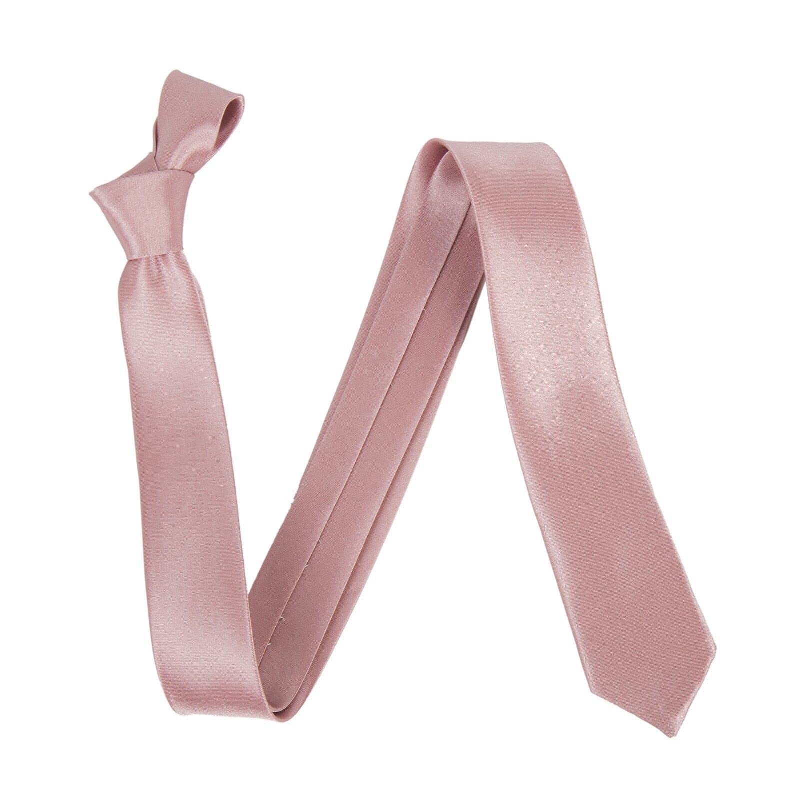 Men’s Skinny Tie | 4.5cm Solid Plain Color Slim Necktie for Smart Casual, Parties, and Weddings