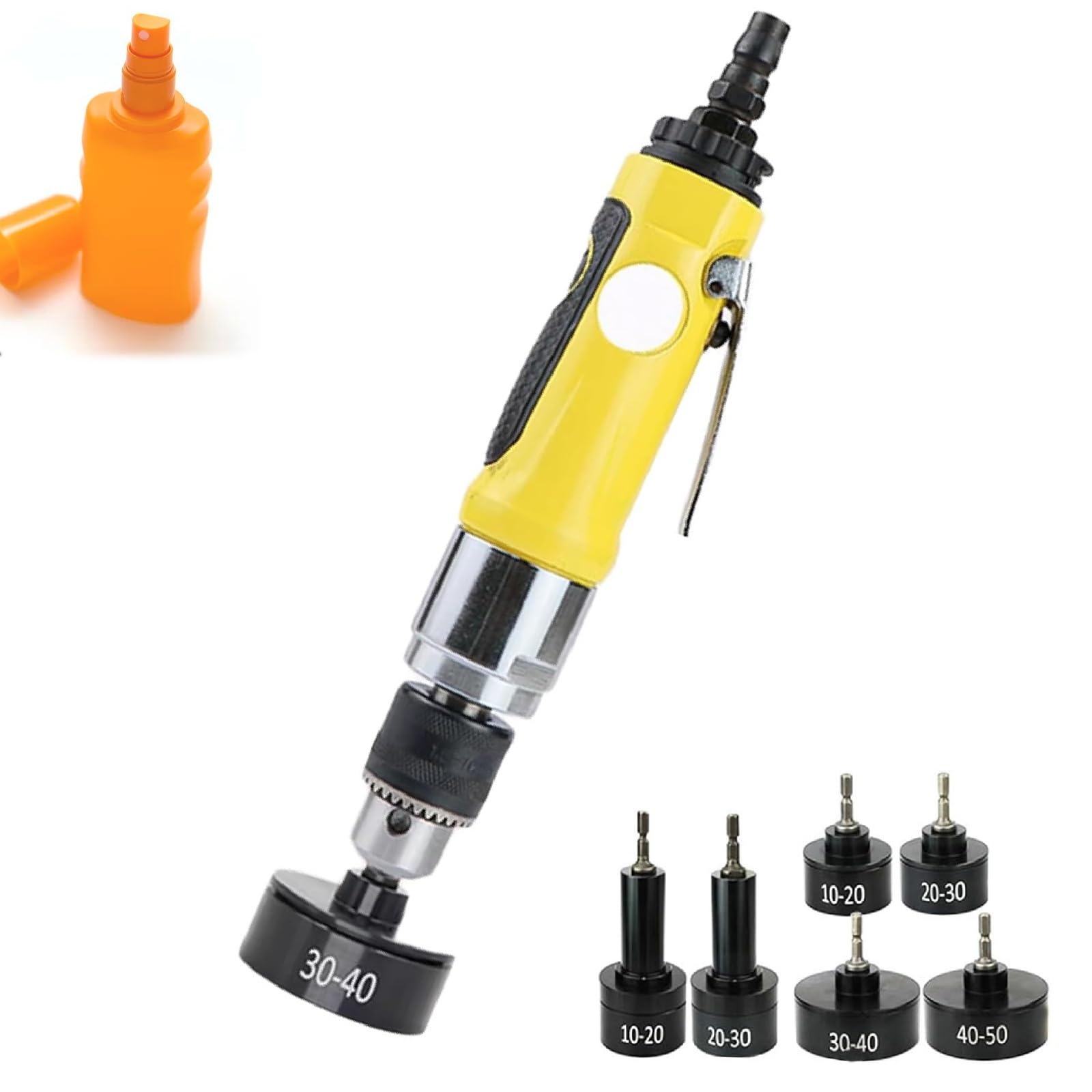 Yxyljoz Pneumatic Capping Machine Handheld Bottle Capper With Adjustable Torque 2500Rpm Multiple Heads Automatic Stop For Plastic Bottle Sealing Packaging