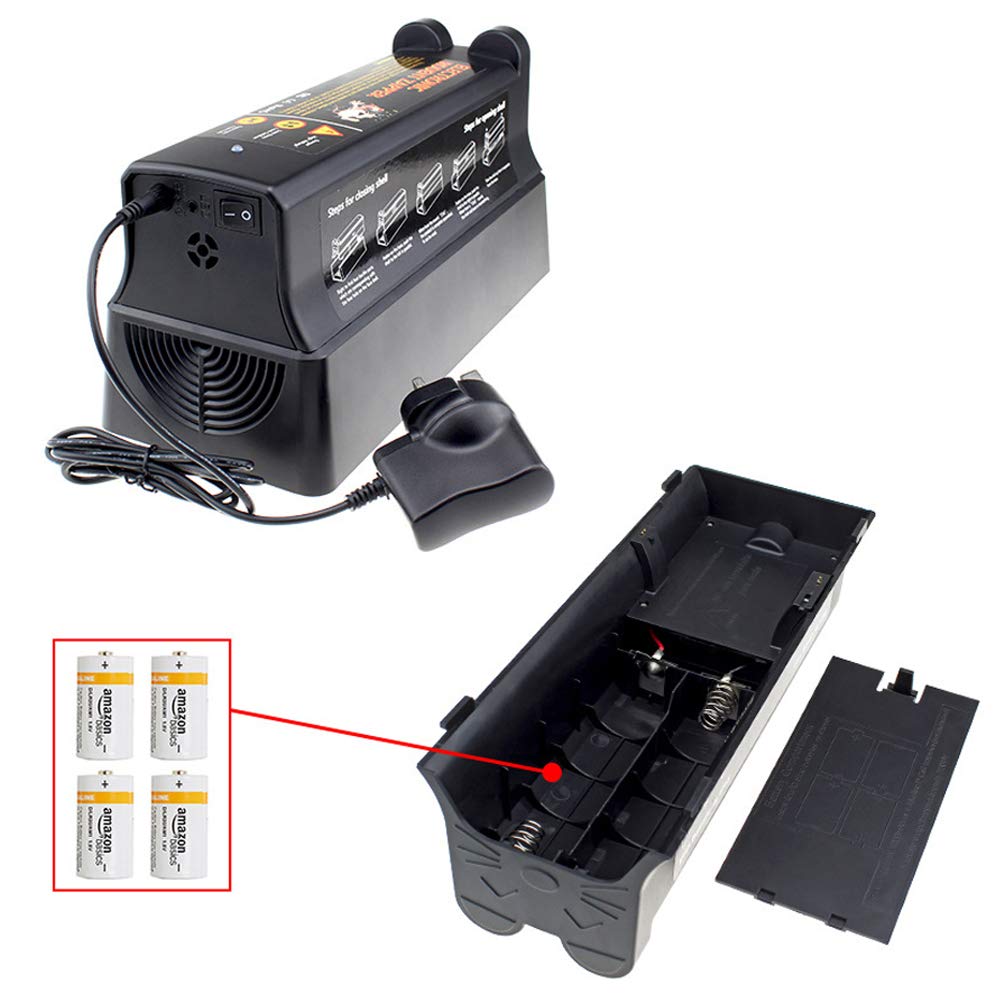 Zmodernizowana elektroniczna pułapka na szczury, elektryczna pułapka na szczury, z drzwiami zapobiegającymi ucieczce, zamknięta, łatwa w użyciu, elektryczna pułapka na myszy