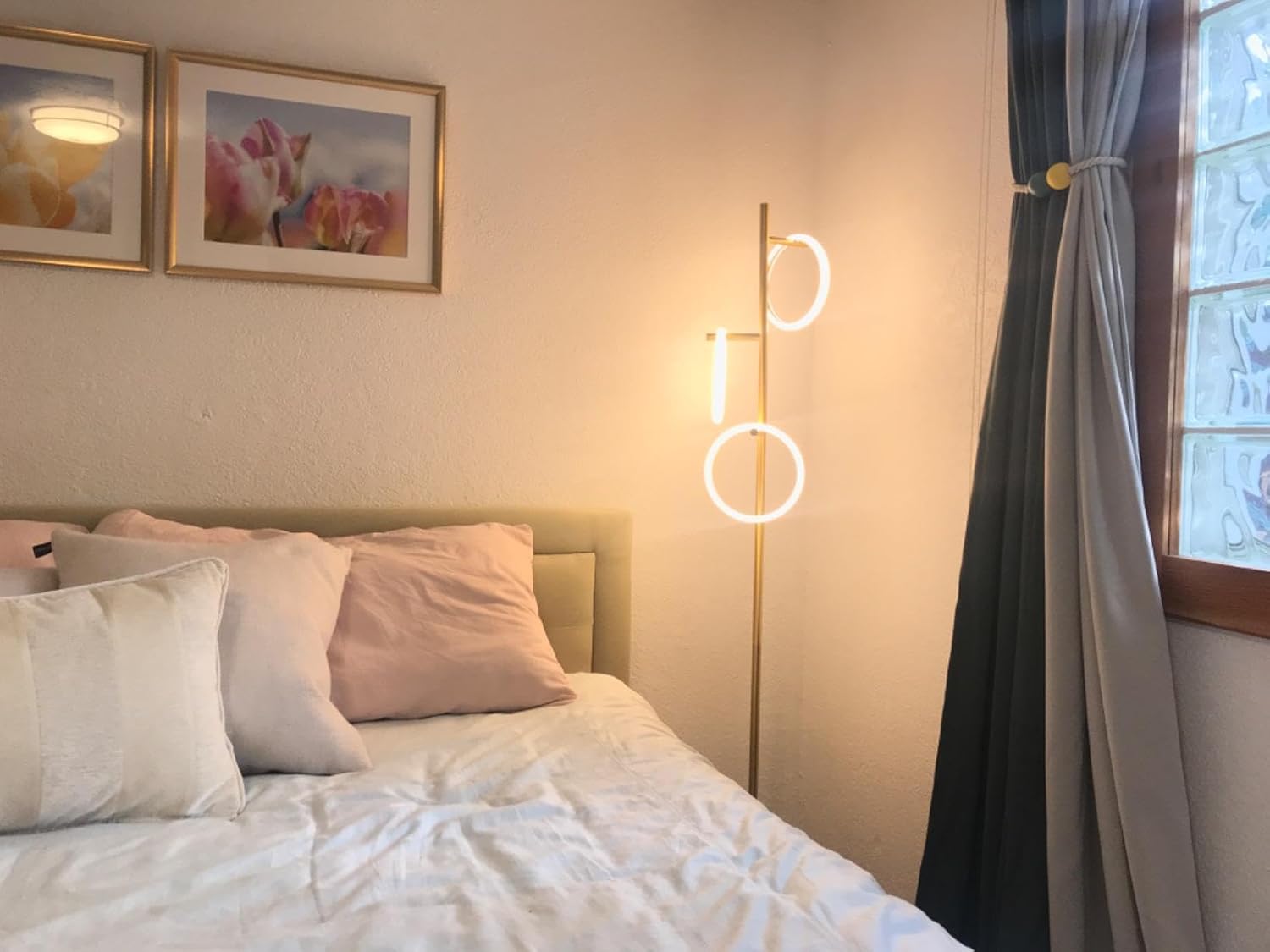 Saturn Antique Brass 66" Kids' 3-Way Dimming LED Floor Lamp