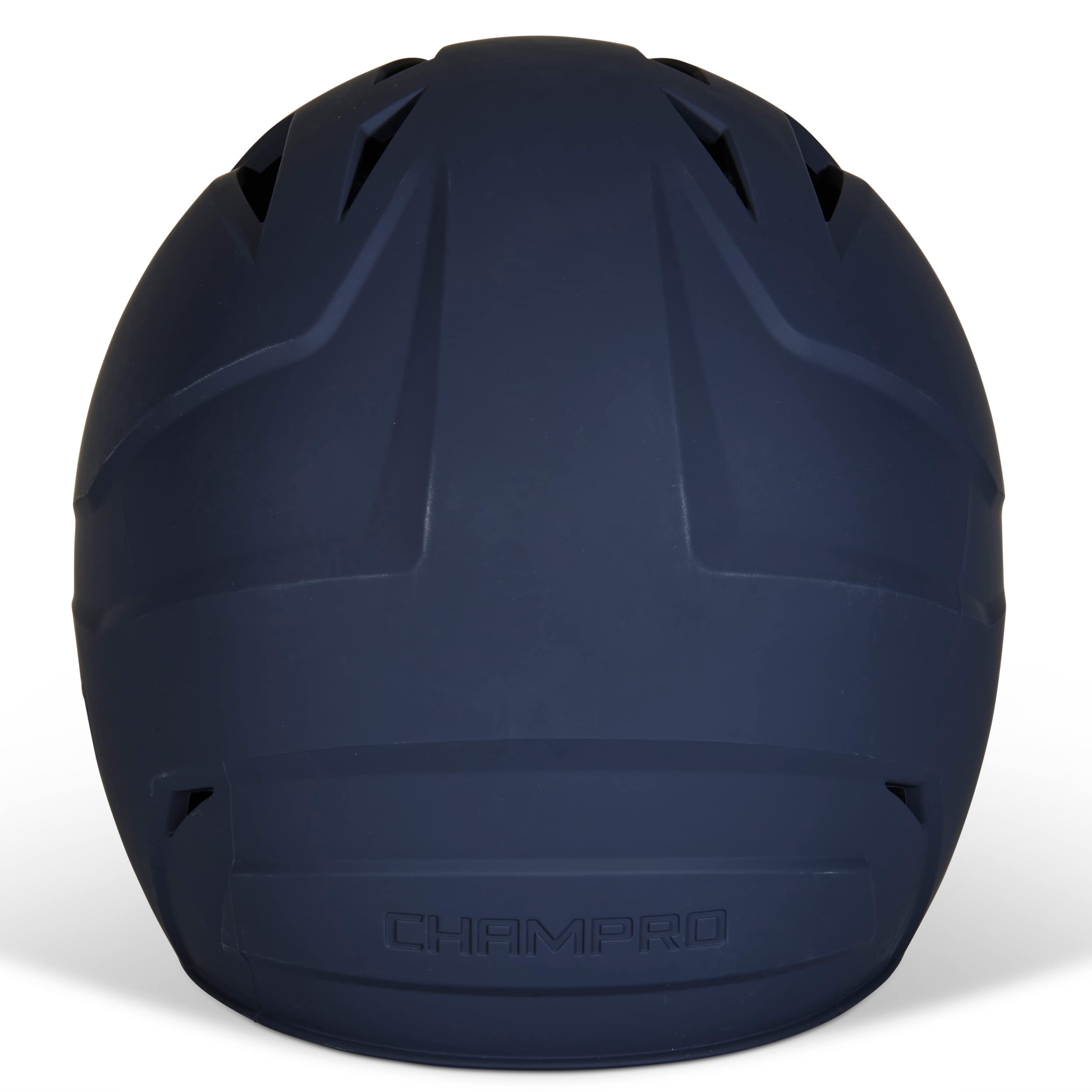 CHAMPRO HX Rise Fastpitch Softball Batting Helmet with Facemask in Solid Color Matte Finish Navy Medium