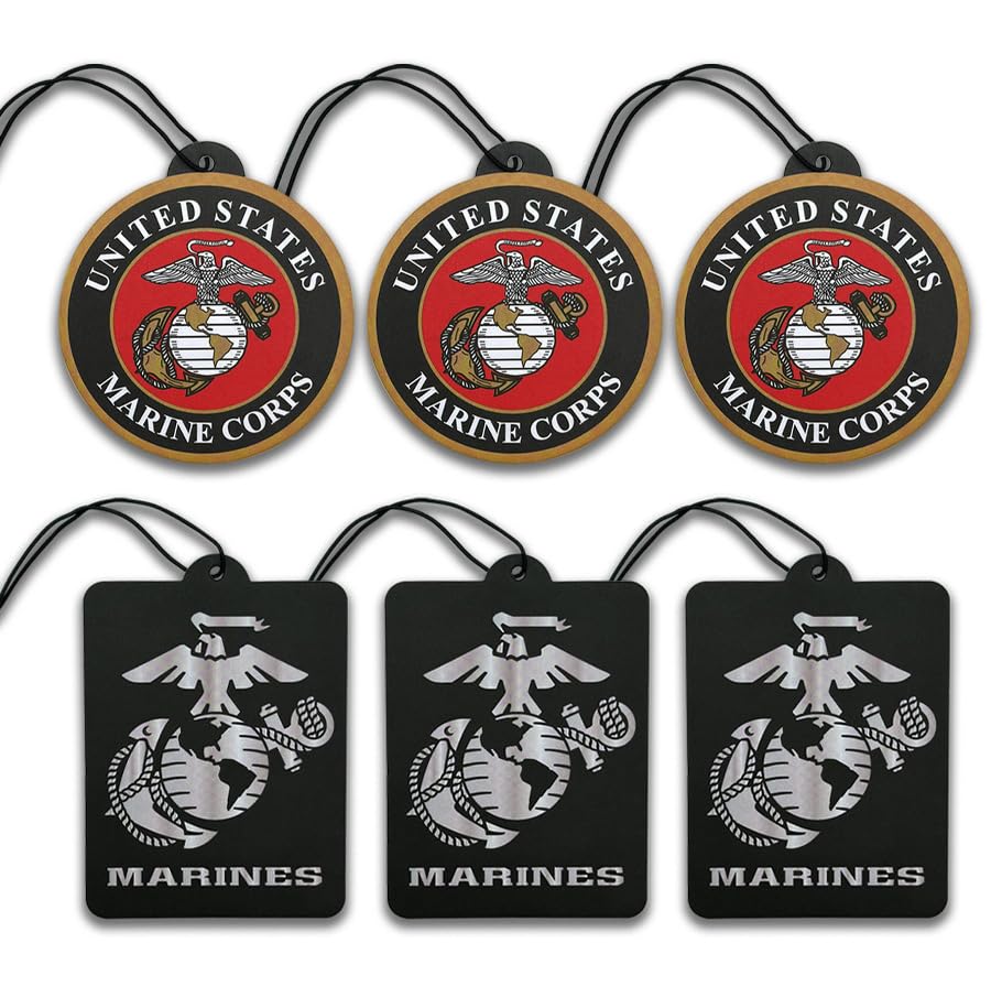 Image of Elektroplate US Marine Corps Car Air Freshener Variety 6-Pack