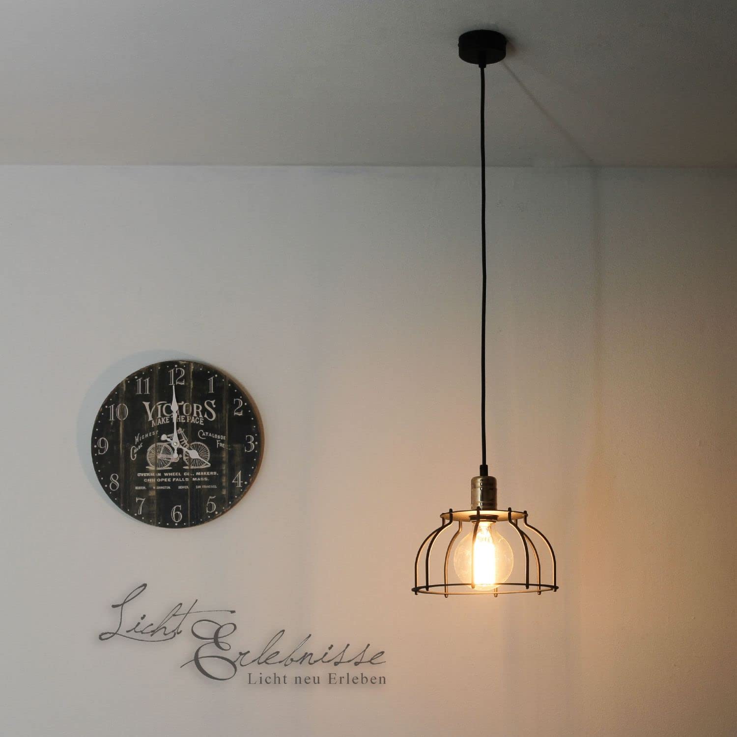 Industriële - Hanglamp - 5 lichts getrapt - Zwart Bruin - Cambal