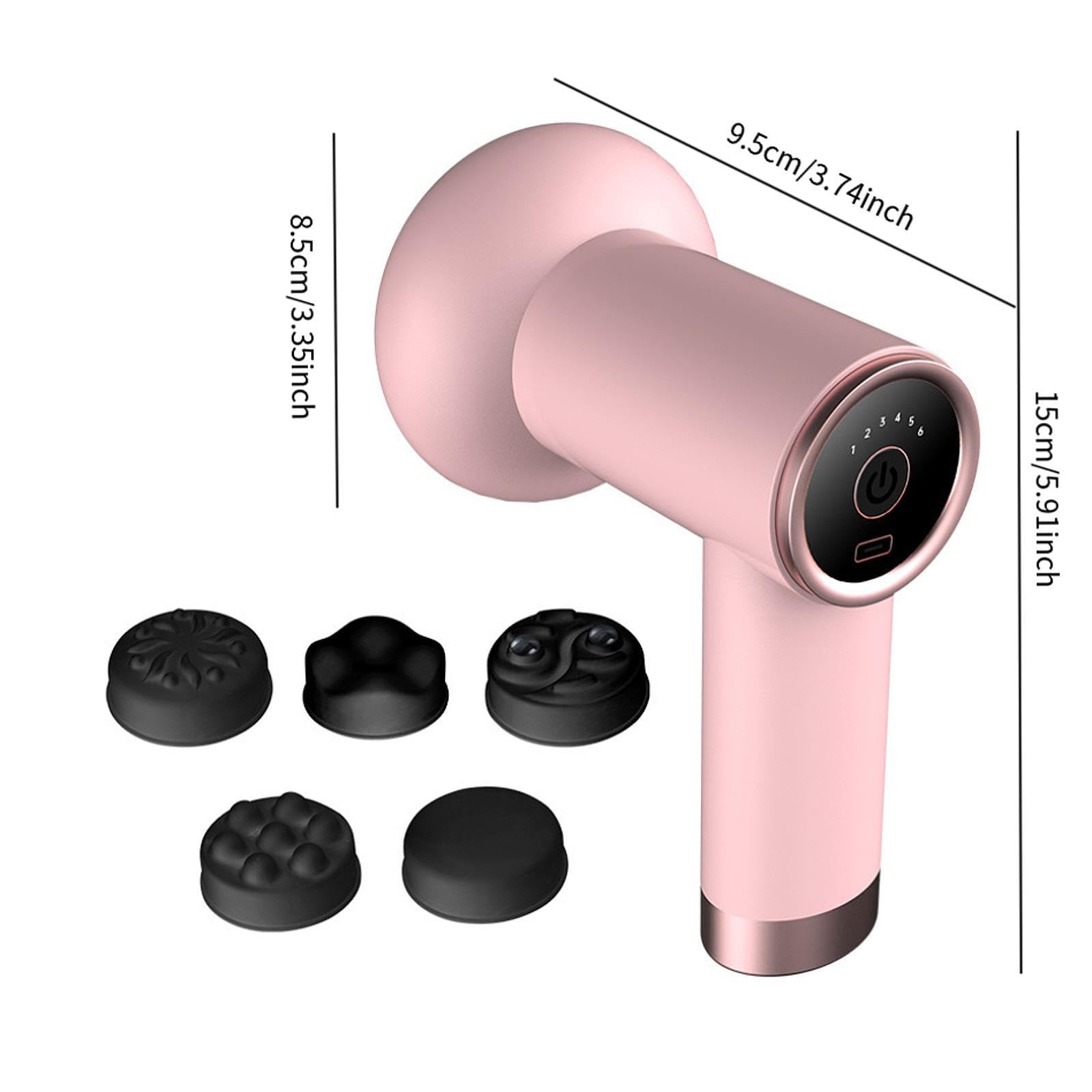 Massaggio Elettrico Corpo Dispositivo Massaggiante Cellulite Manuale Regolabile Portatile Compatto PP con Funzione Drenante Adatto per Benessere Pers, Rosa