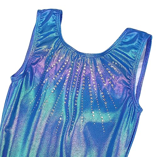 Image of MODAFANS Leotards for Girls Gymnastics with Shorts Dance unitards Tumbling Biketards with Hair Scrunchie for3-13T