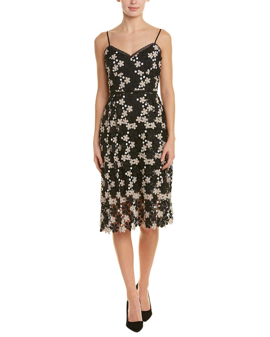 Shoshanna Women's Basilica Spaghetti Strap Fit and Flare Dress, Jet Multi,  0 : Amazon.ca: Clothing, Shoes & Accessories