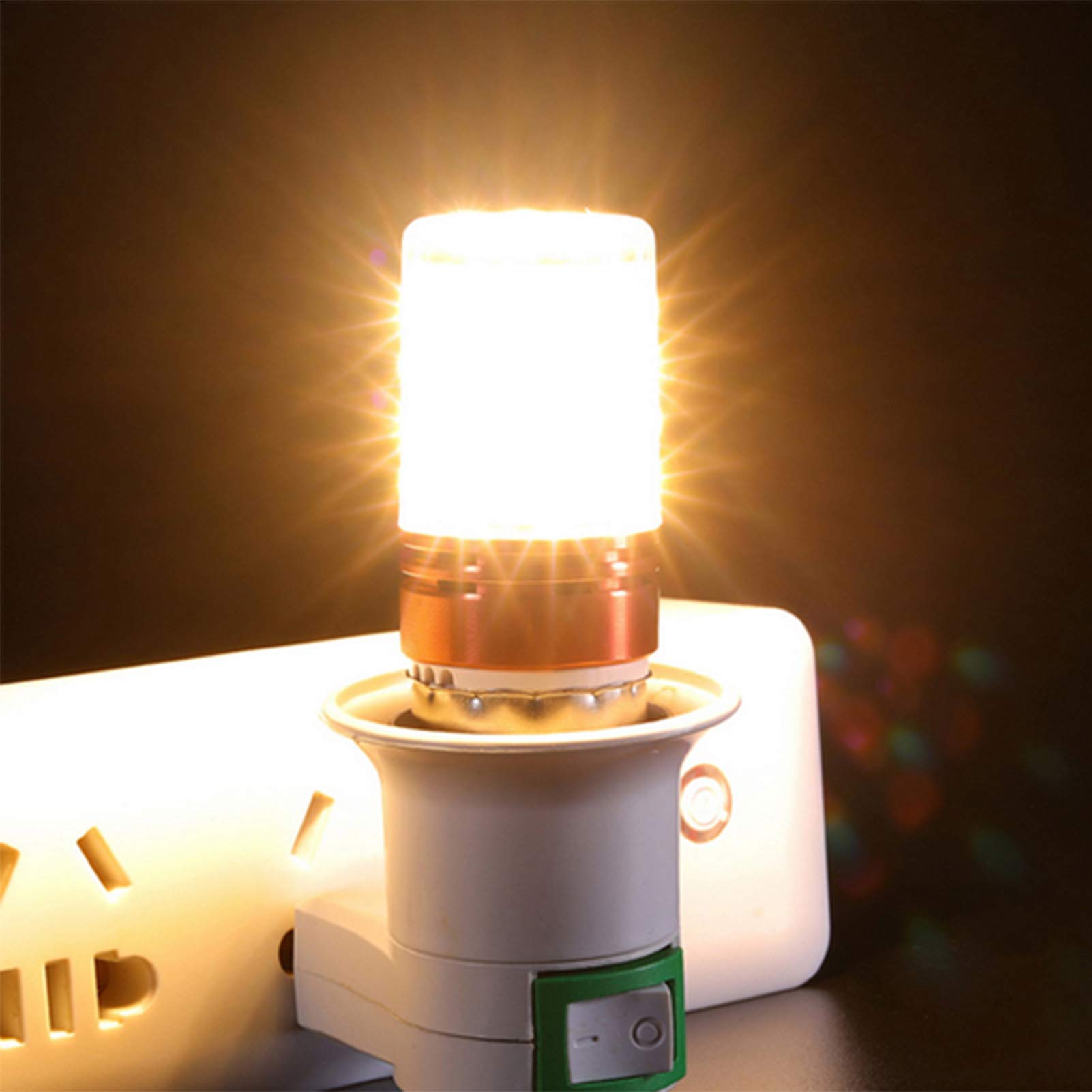 Lampadine a candelabro LED E27 12 W, lampadina a mais LED con bocca a vite E27 lampadine lampadari a LED, 360 gradi; Angolo del fascio largo, pressione 110 260 V, bianco caldo