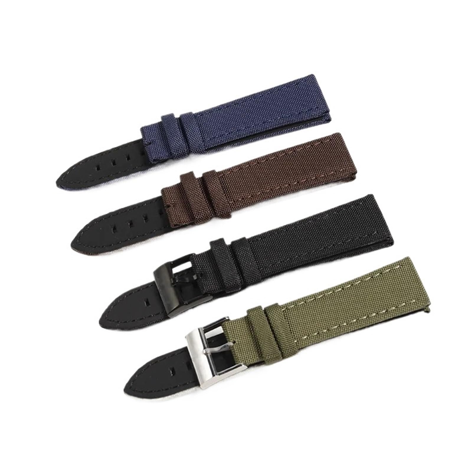 SiChouwz 22mm Czarny Niebieski Zielony Nylonowy Skórzany Pasek Do Zegarka Kompatybilny Z Paskiem Avenger Navitimer