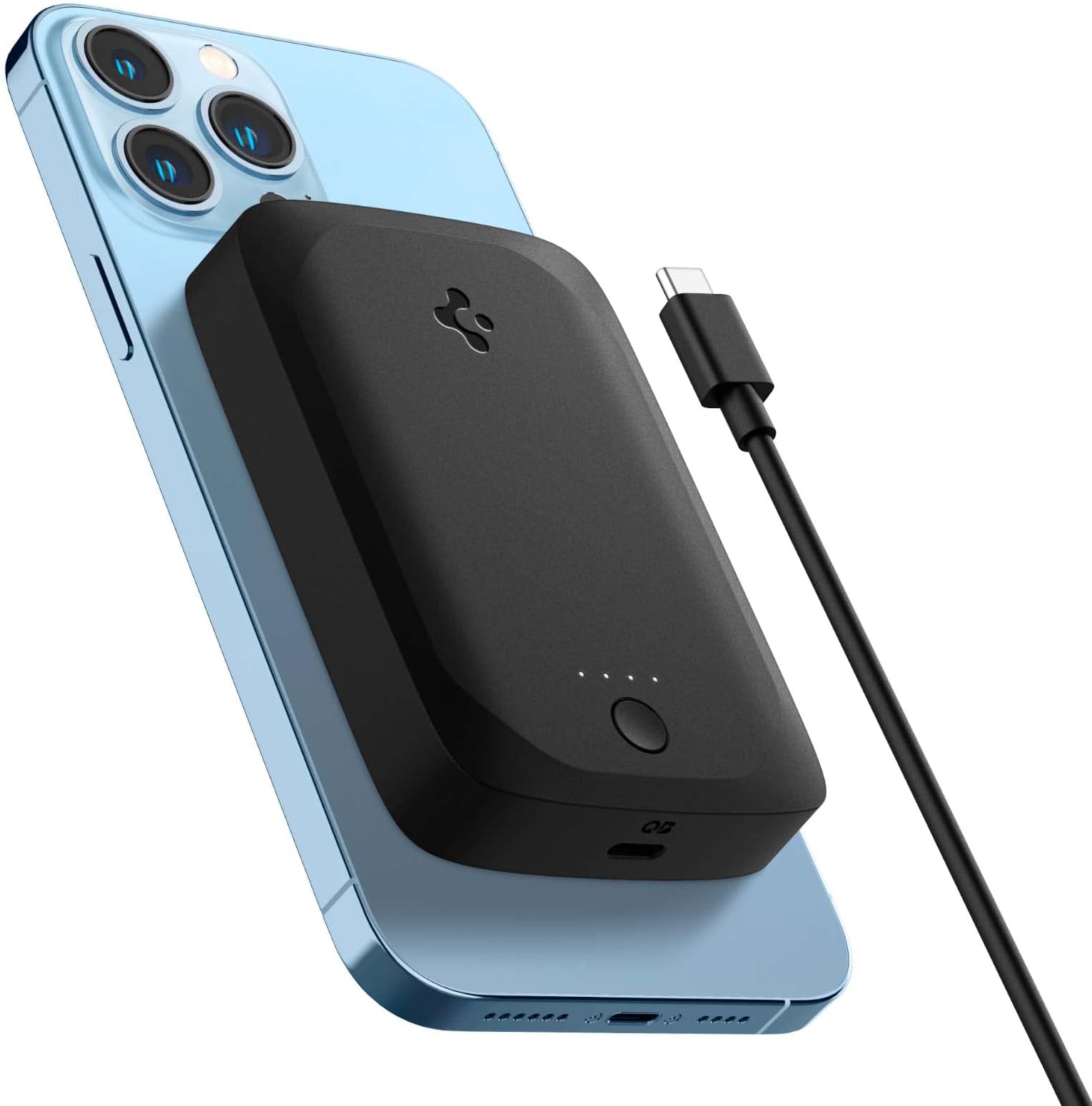 Spigen ArcHybrid Magfit for MagSafe Battery Pack 5000mAh Power Bank Fast Wireless Charge Portable Charger for iPhone 15 14 13 12 Plus Pro Max Mini[USB C Cable Included/No Adapter]
