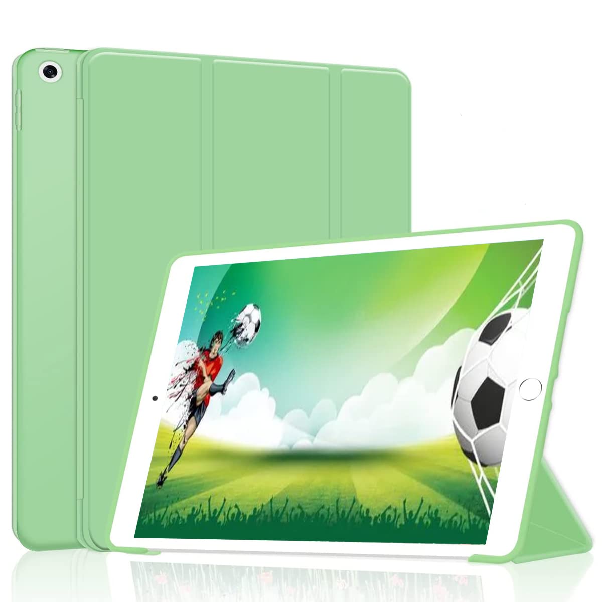 FS FANSONG iPad 10.2 Case 2021 9th Gen/ 2020 iPad 8th Gen/ 2019 7th Gen,Slim Soft TPU Back Protective Smart Cover Trifold Case for 10.2in iPad 9/8/7