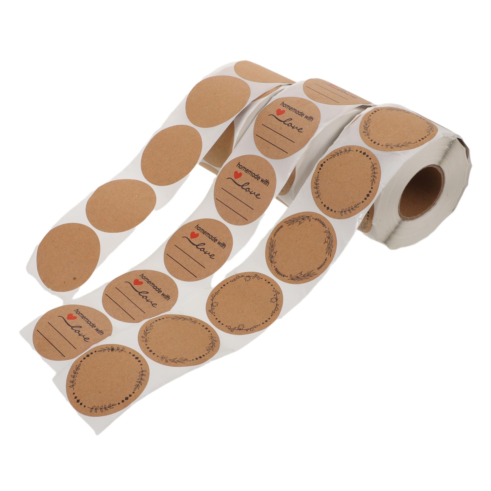 Angoily 3pezzi Etichette Adesive Rotonde Vuote per Sigillo di Confezioni Etichette Autoadesive per Barattoli e Organizzazione Adesivi per Imballaggio Superficie Scrivibile