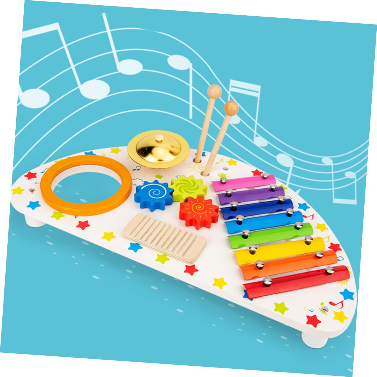 Mikikit Strumenti Musicali Xilofono in Legno Educativo e Divertente Giocattolo Percussione per Ragazzo Ragazza Regalo Musicale per Feste e Apprendimento Sensoriale