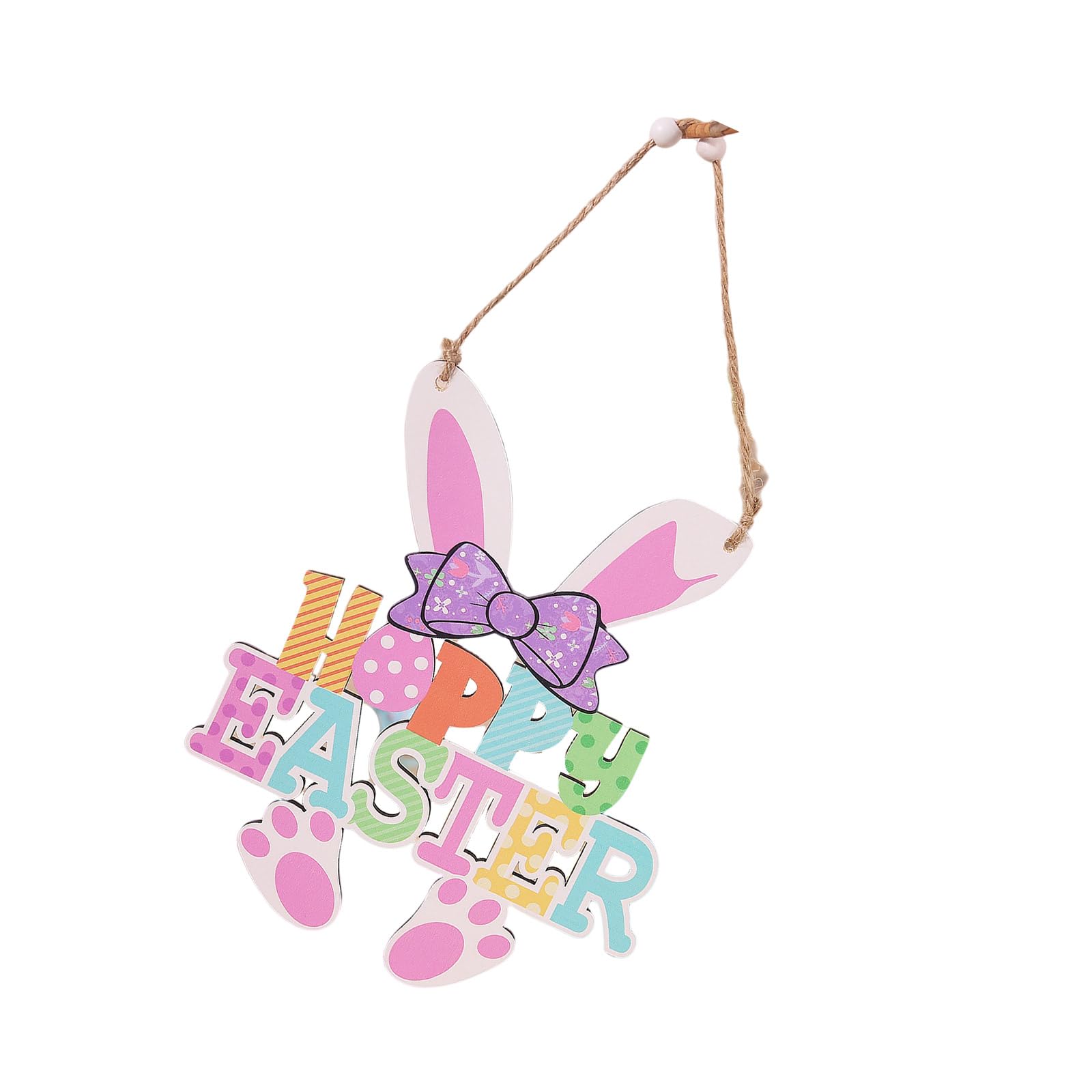 Happy Easters/Spring Door Sign Plaques Wooden Hanging Decors for Front Wall Hanger Decors Wood Wreath for Front