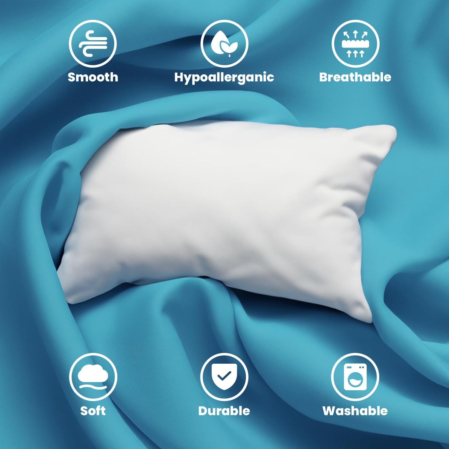 Avalon Bedding Pillow Cases Standard Size White Pillow Cases Set of 24 Cotton Blend 200 TC Soft & Breathable Perfect for Home & Hospital, Hotel Quality Queen Pillow Protectors 30x20 Inches