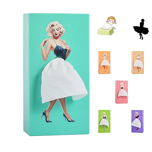 Soaring Skirt Tissue Box Cover - Creative Tissue Dispenser for Home, Office & Car (Blue)