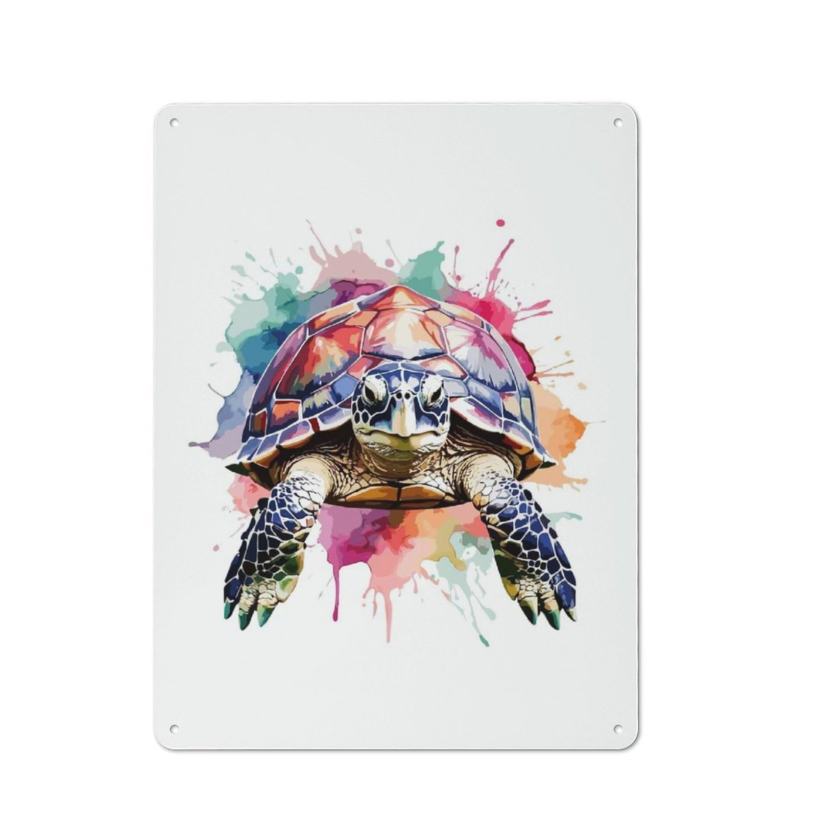 Turtle Face Metal Wall Sign 40x30cm, Rustic Classic Pub Decor for Cafe, Pub, Workshop Or Home Bar
