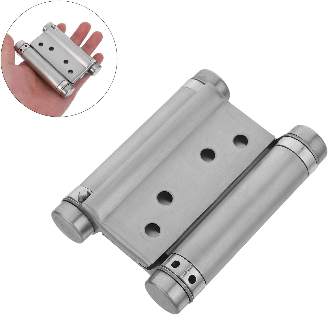 4pcs Stainless Steel Self Closing Door Hinges 3-inch Heavy Duty Double Spring for Café Bar Saloon Swing Doors Indoor Outdoor