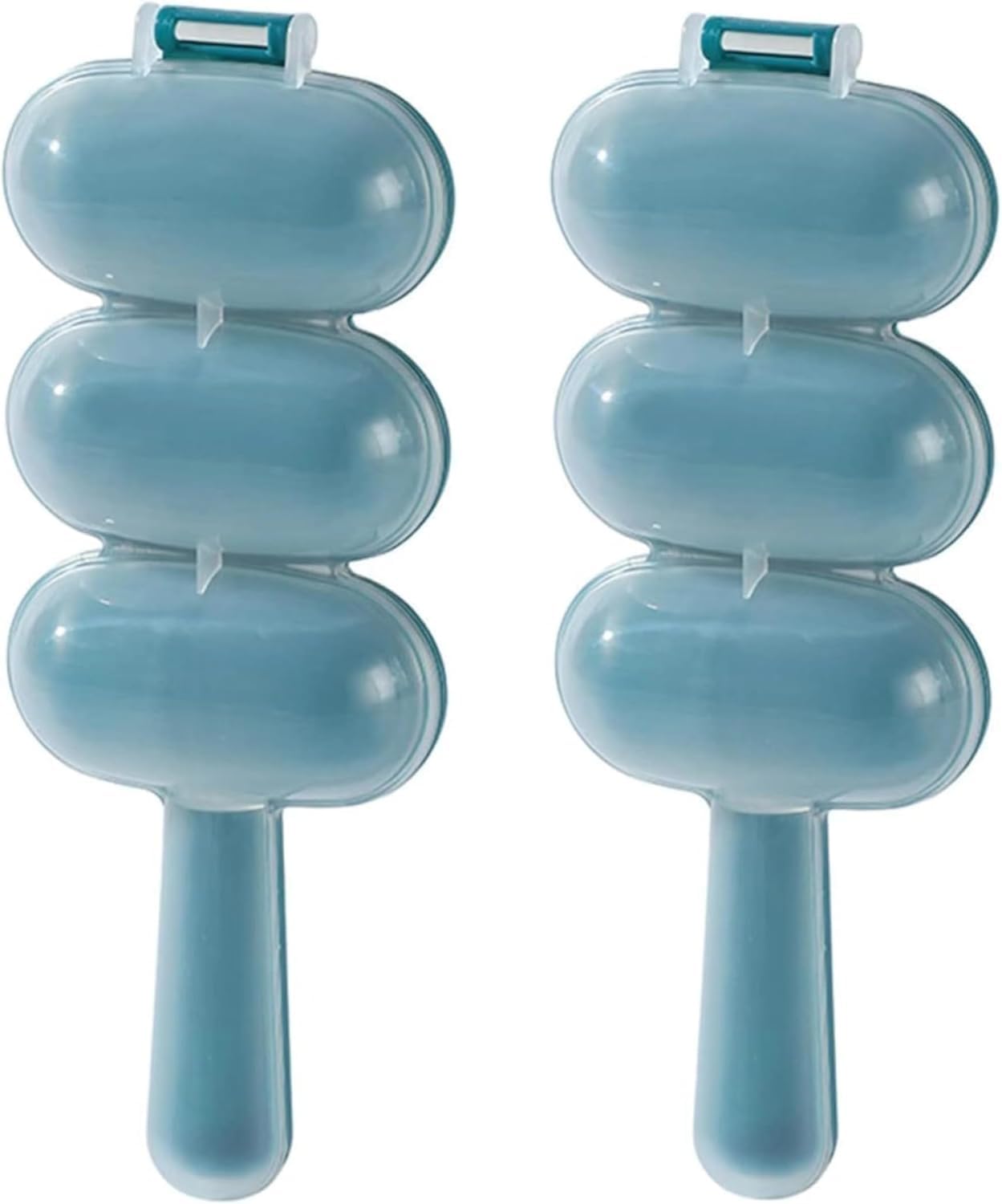 2 Pcs Blue Rice Ball Maker Shake Lunch Maker Mould Rice Ball Shaker Rice Ball Mold Rice Ball Shaped Kitchen Tools and Home DIY Making Kit Sushi Plates,DIY Sushi Shake Rice Ball Mold