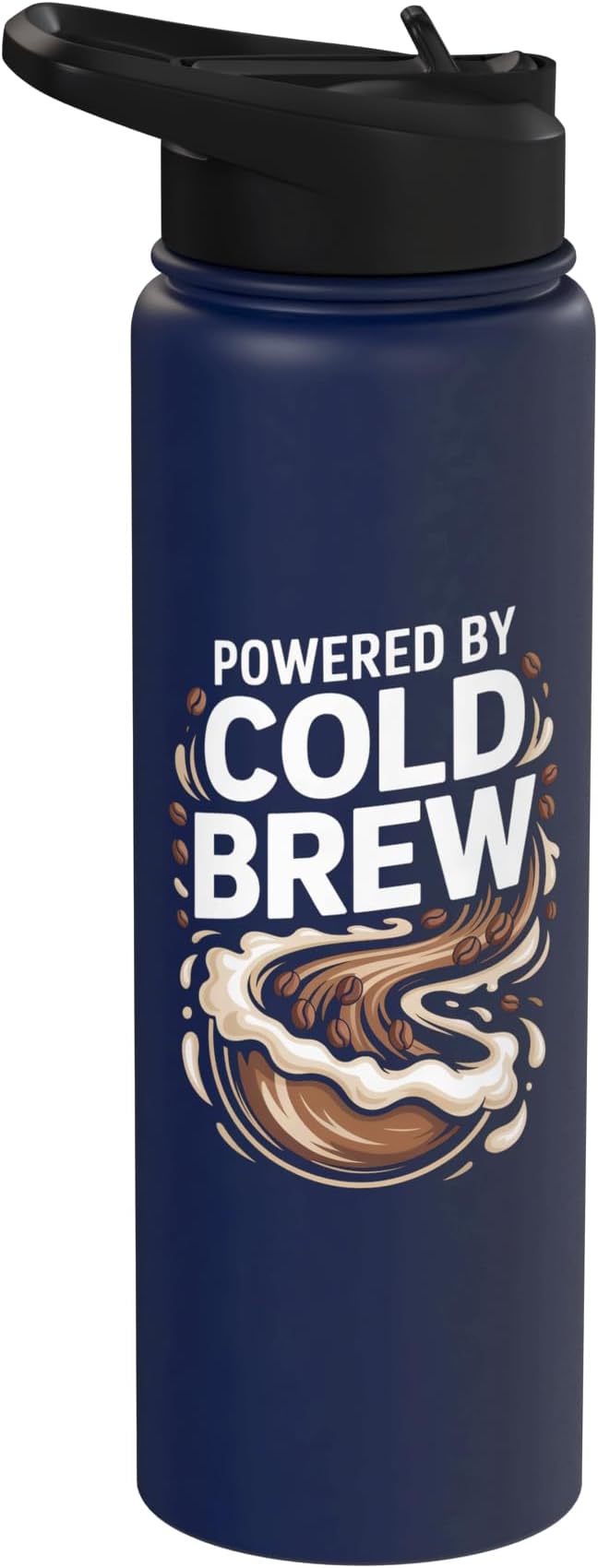 Powered By Cold Brew Coffee Energy Stainless Steel Insulated Water Bottle
