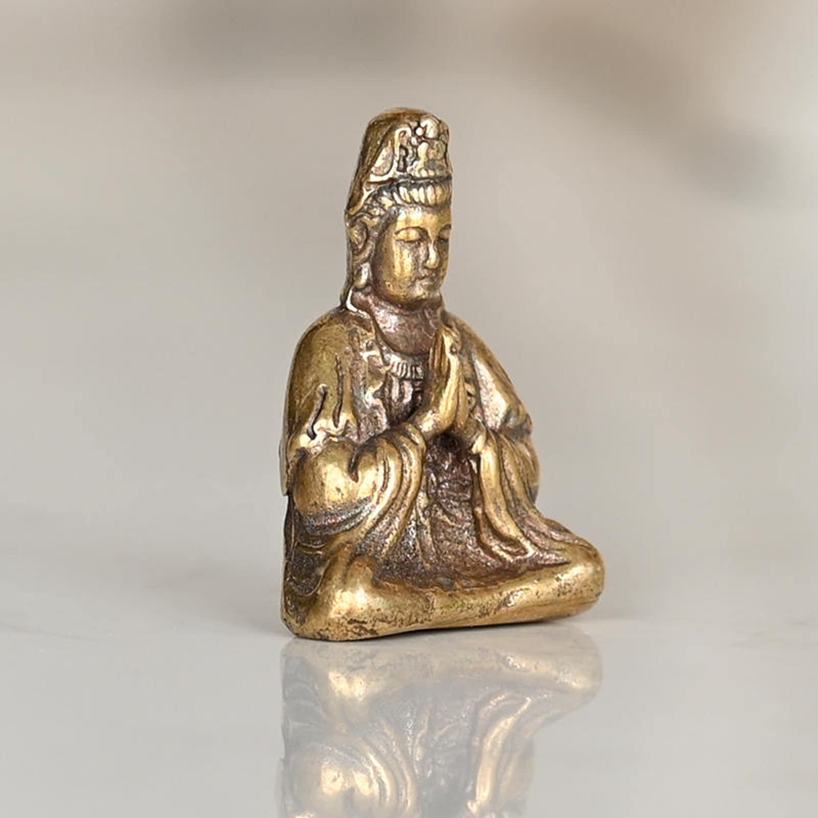 FOXBOG Handmade Brass Statue Pure Copper Chinese Feng Shui Ornament Animals Modern Collection Home Decor