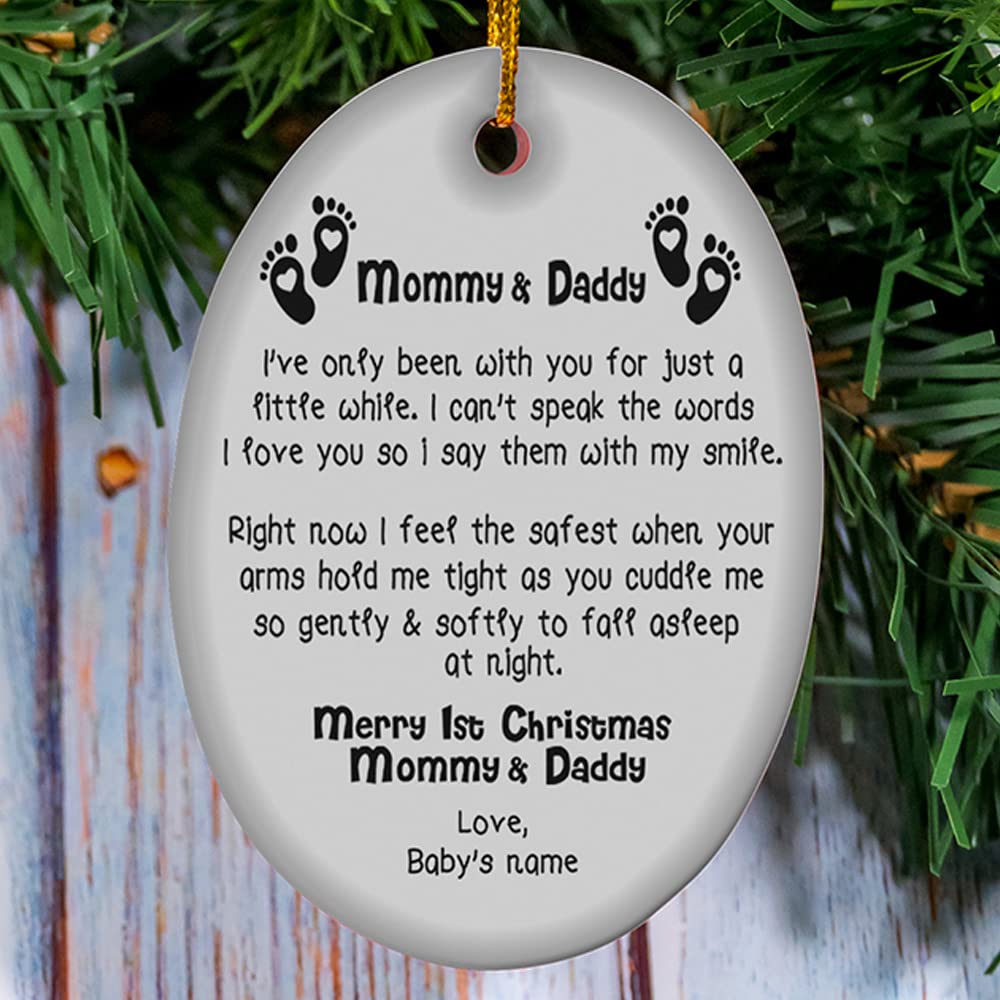 Useful Gifts Presents For Mom And Dad On Christmas Custom Photo Baby Bump Acrylic Ornament To Daddy, Mommy - Christmas Gi Presents For Mom And Dad On Christmas Vacation