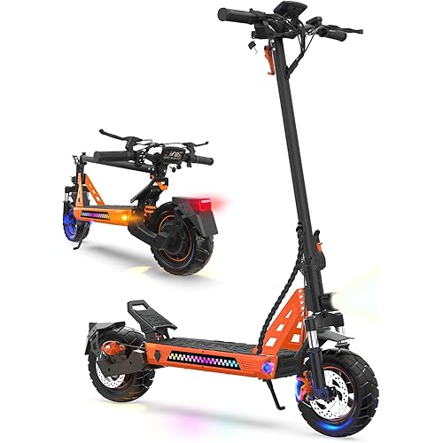 Electric Scooter aldults, 10" Tires, 1000W Brushless Motor, Top Speed 28 MPH, 28 Miles Max Range, Smart APP, Max 330lbs Load, 4.9in Display, Folding E Scooter（Upgraded Shock Absorption）